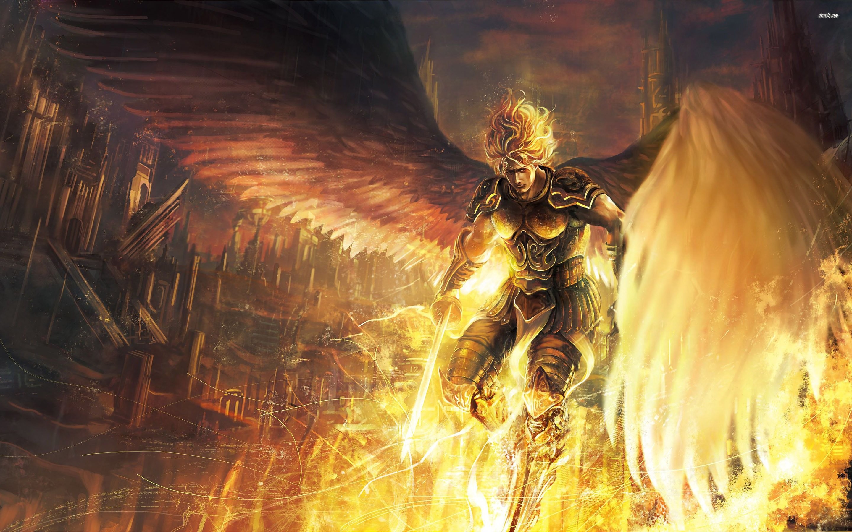 2880x1800 Angel Warrior