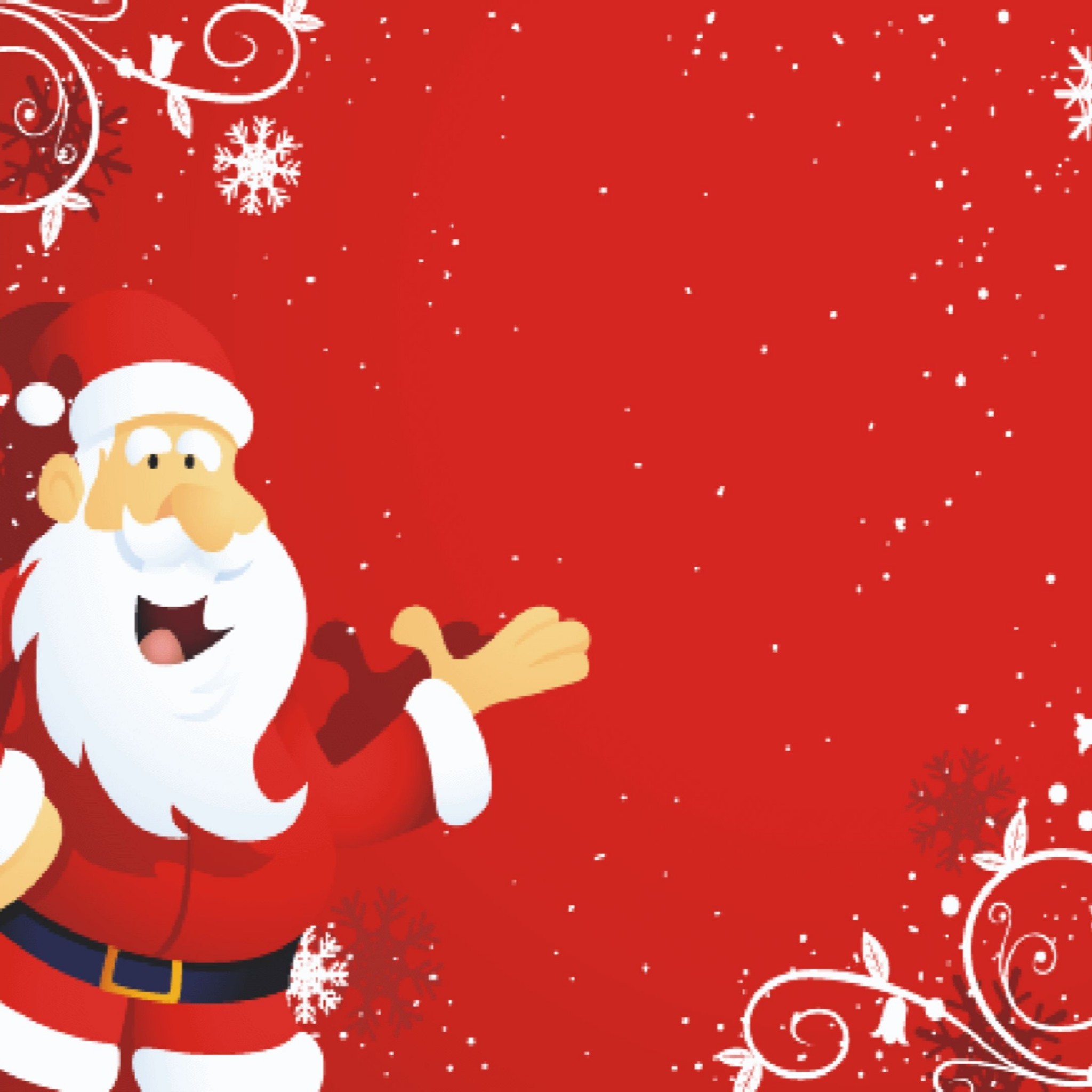 2048x2048 Related to Cartoon Santa 2016 Merry Christmas 4K Wallpapers