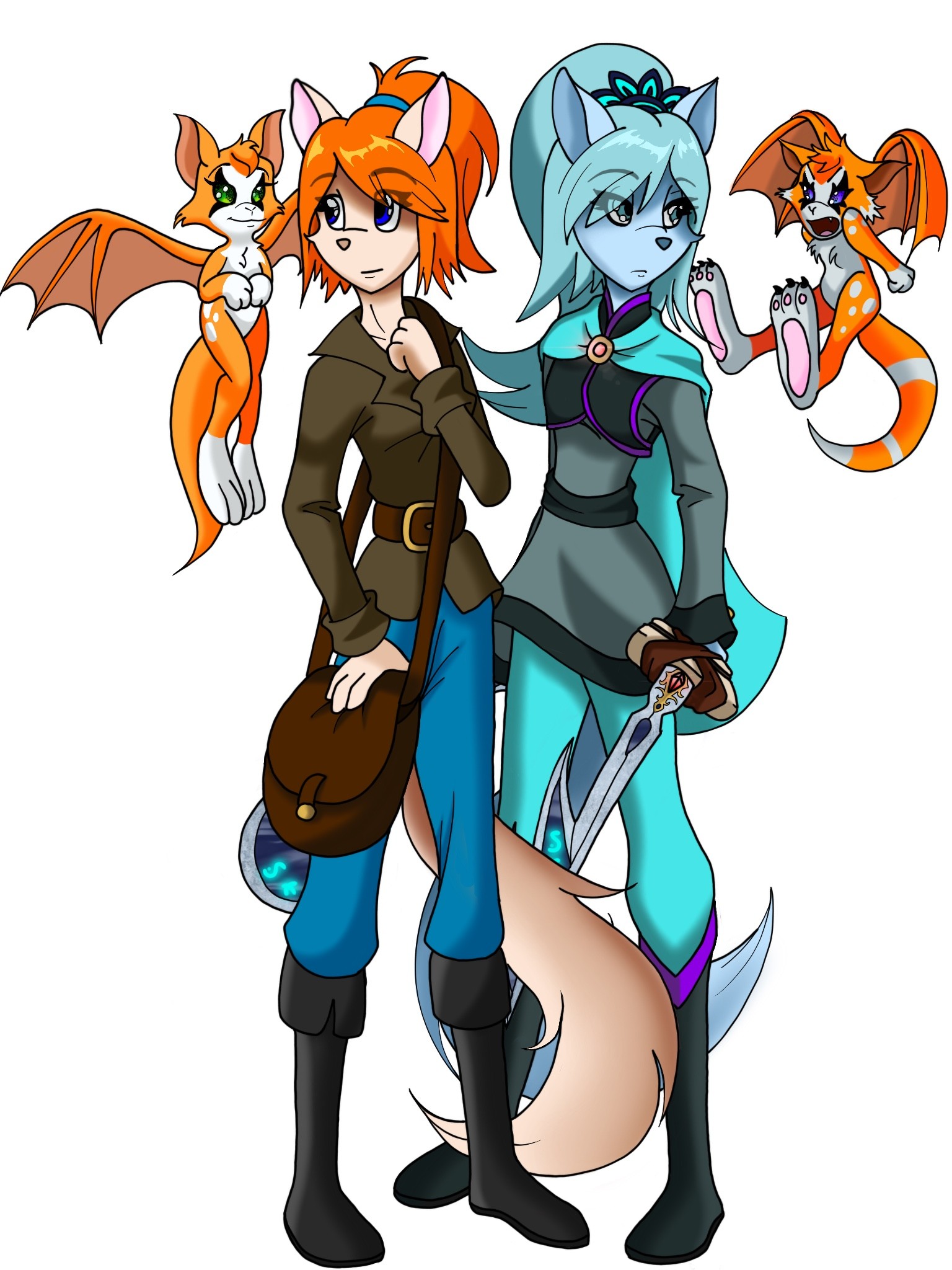 1536x2048 ... 'Dust: An Elysian Tail': Ginger, Fidget and OCs by CessieRose25