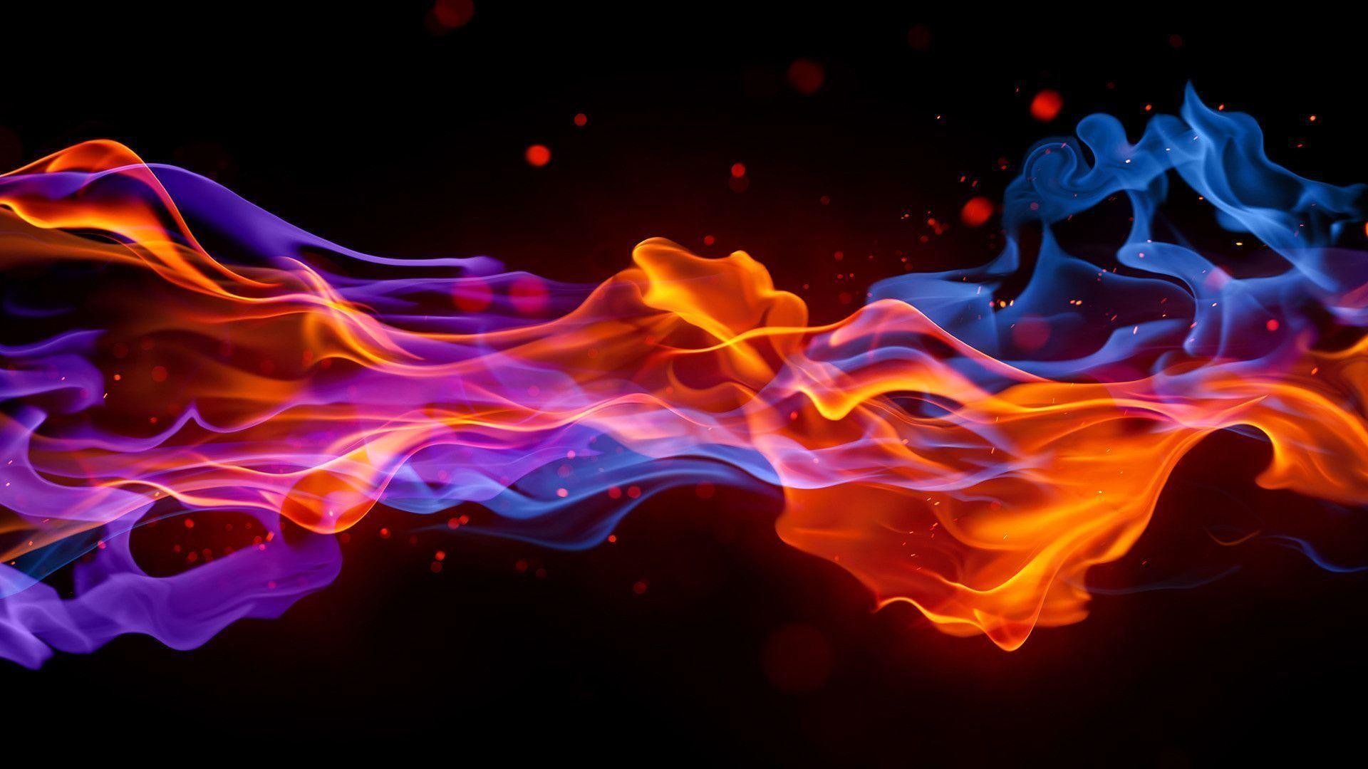 1920x1080 red and blue fire Wallpaper | HD Wallpapers