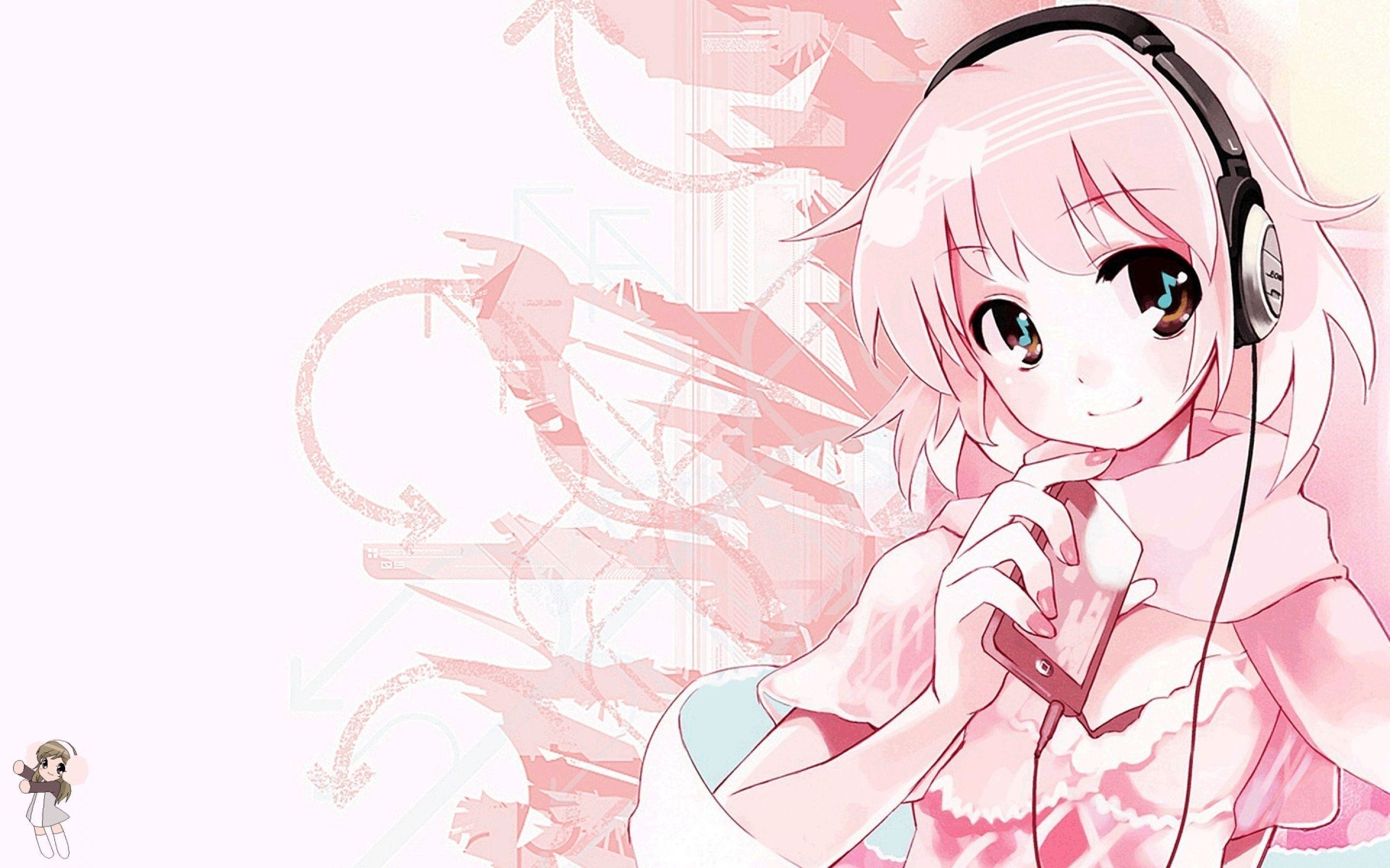 2880x1800 Pink Cute Anime Music Wallpapers HD Desktop #9 #3006 Wallpaper .