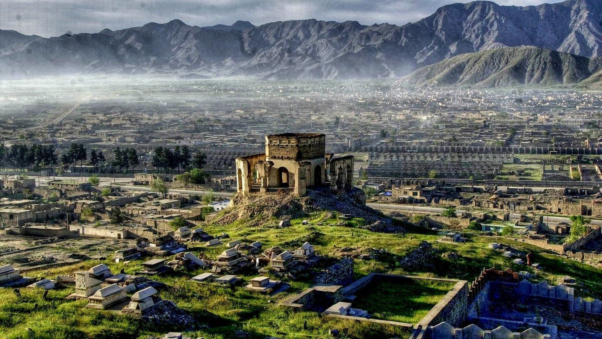 1920x1080 Religious: Bombed Mosque Kabul Afghanistan Landscapes Cemetery .