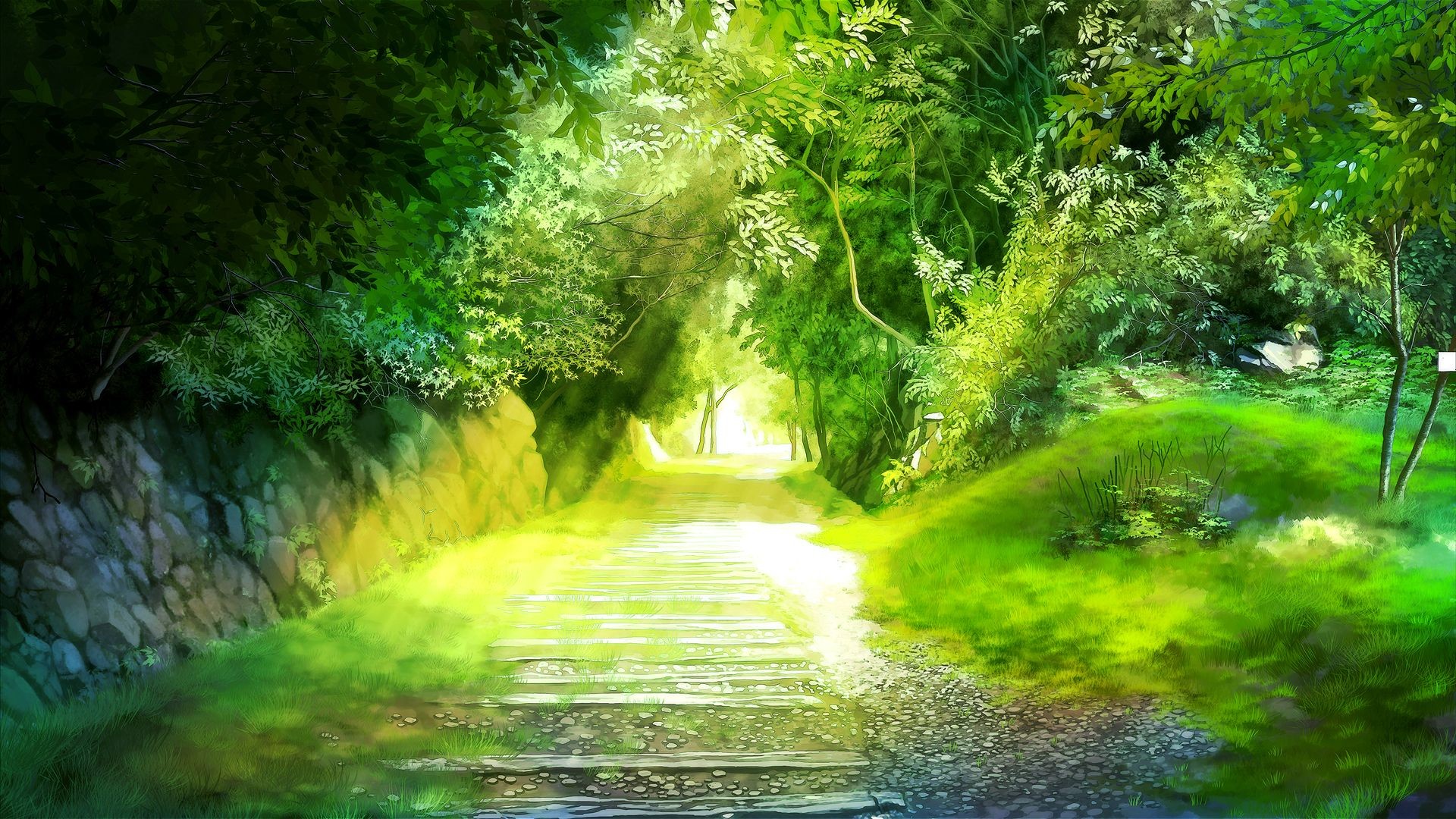 1920x1080 Nature Anime Scenery Background Wallpaper