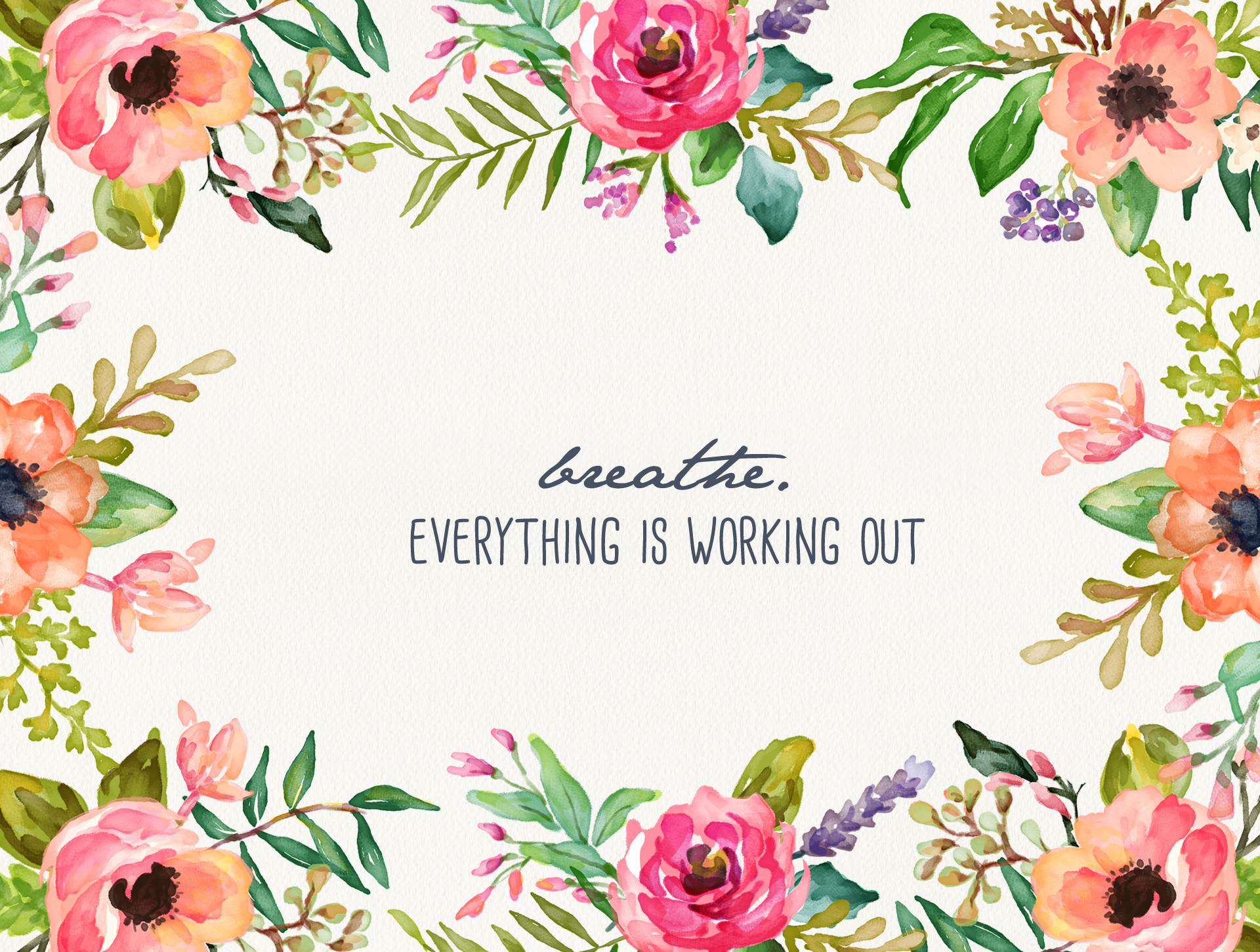 1920x1451 Breathe - Floral Desktop Wallpaper - Inspired by Beatrice Clay - Wallpaper  Zone