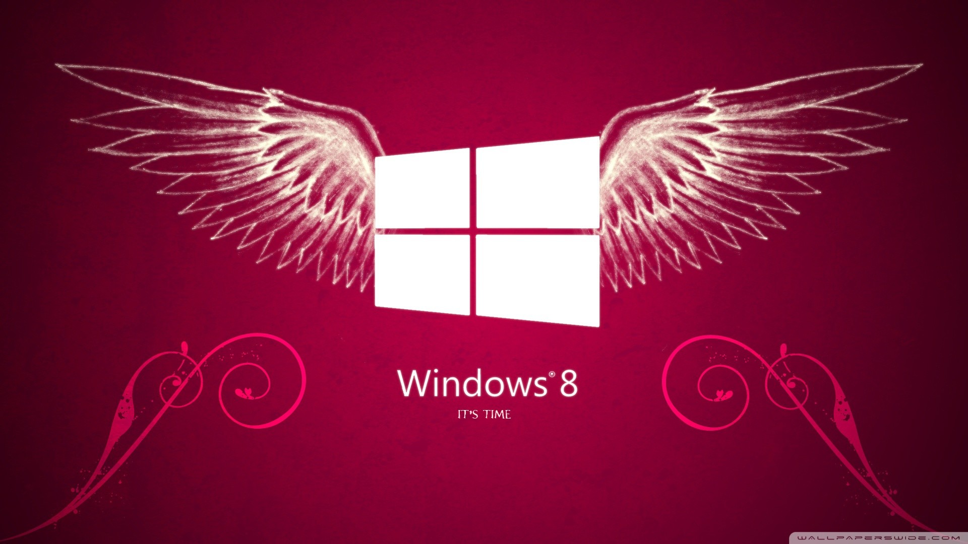 1920x1080 Windows 8 big red logo with wings