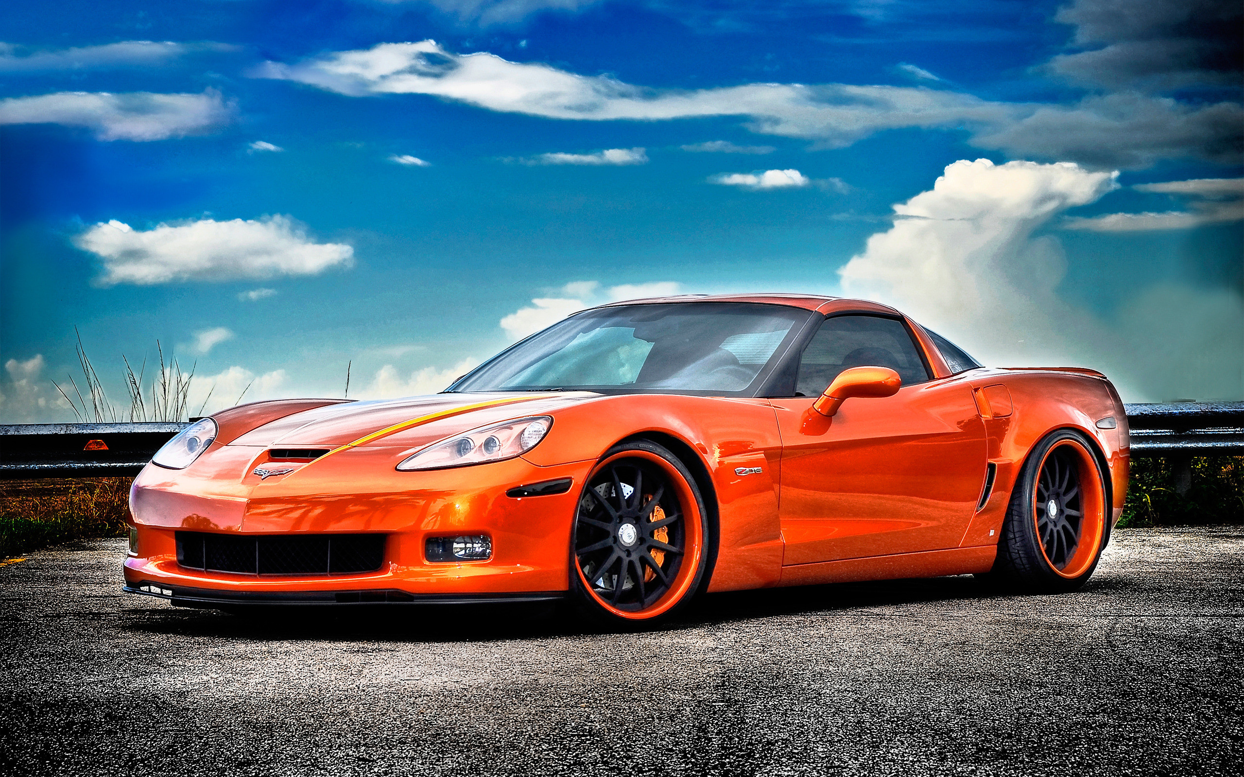 2560x1600 Chevrolet Corvette Z06 Wallpaper Orange HD