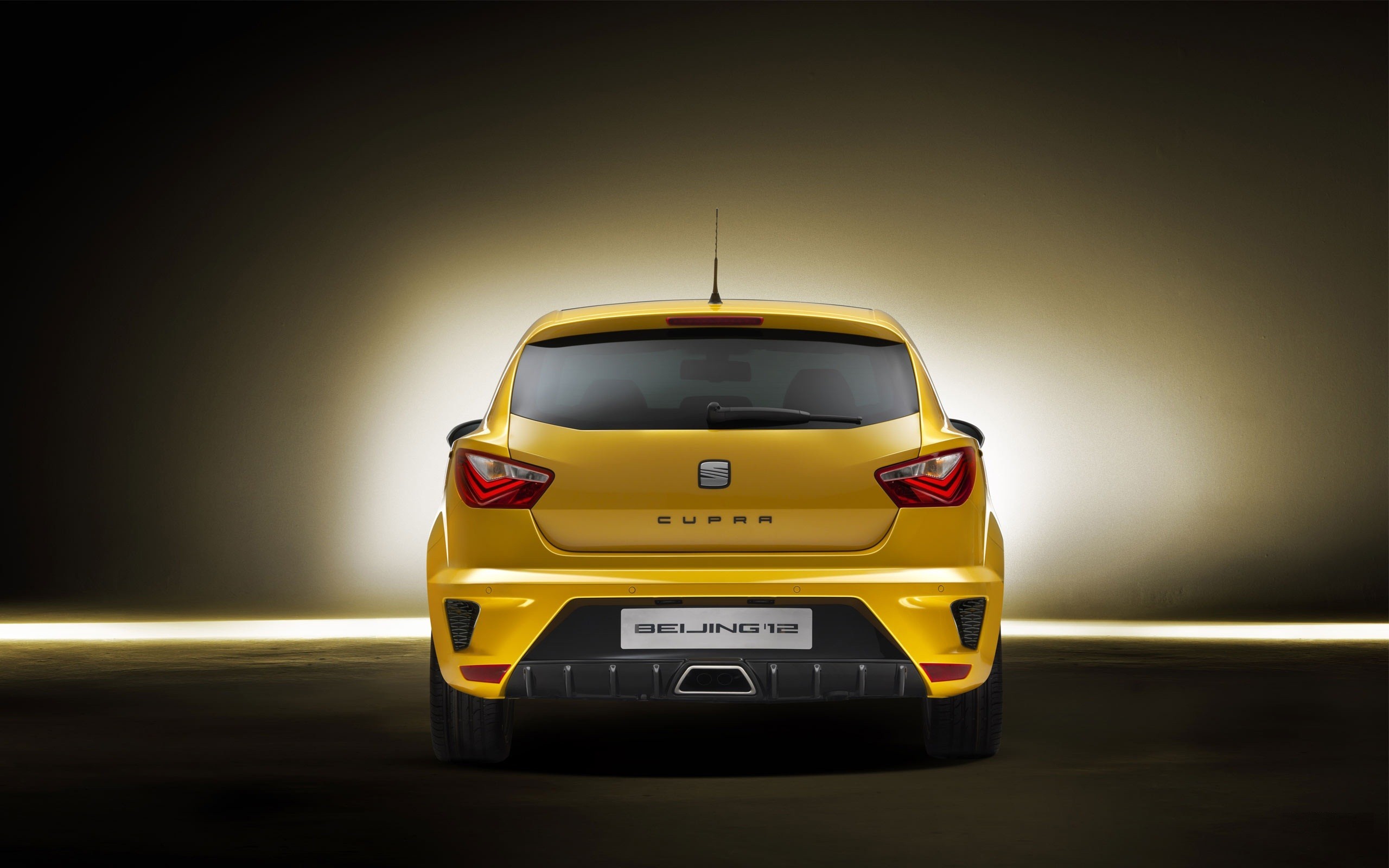 2560x1600 Seat Ibiza Cupra Yellow Rear wallpapers and stock photos