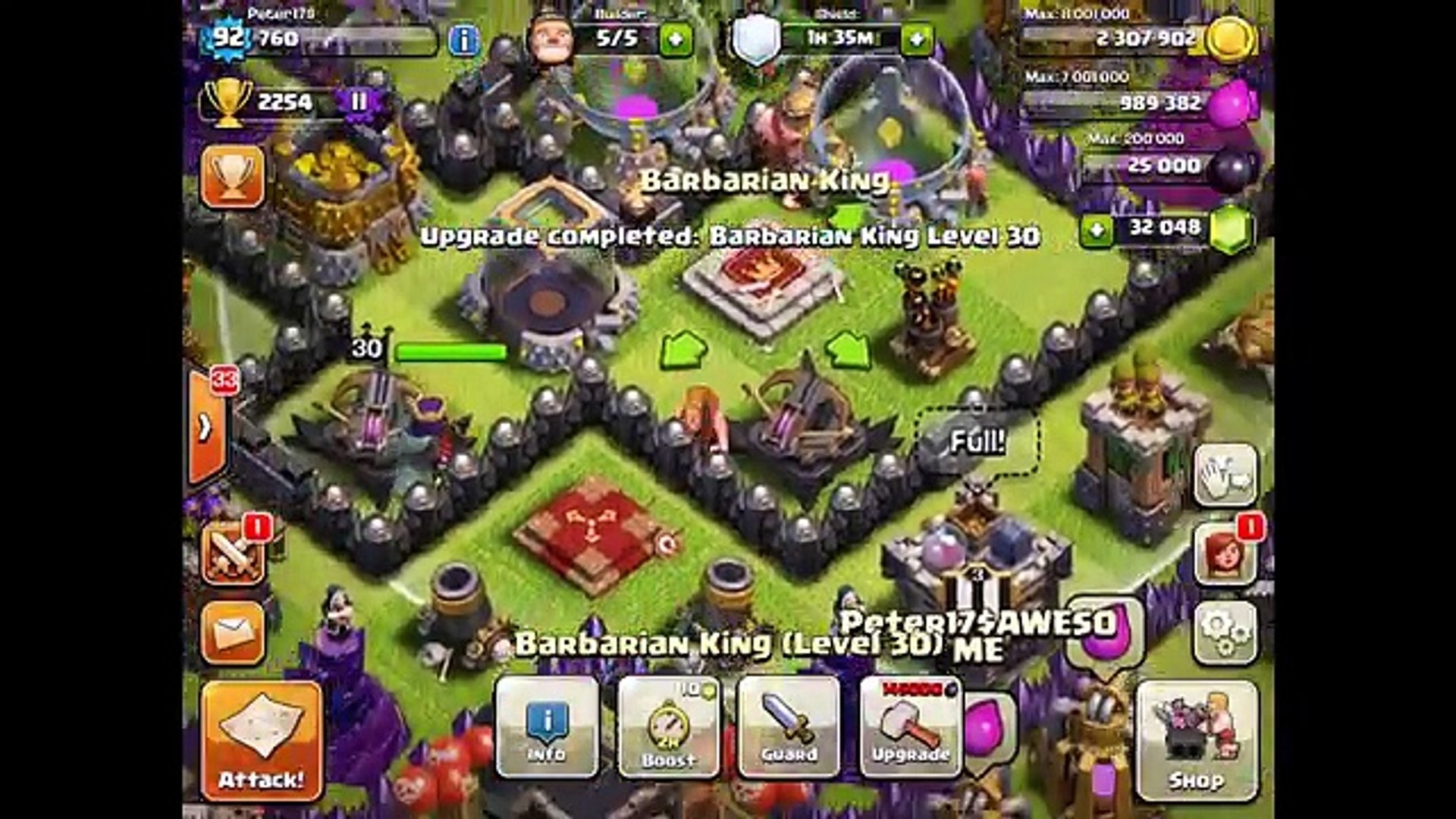 1920x1080 Clash of Clans MASSIVE Gemming 52,000 Gems - Barbarian King Grows Up! -  video dailymotion