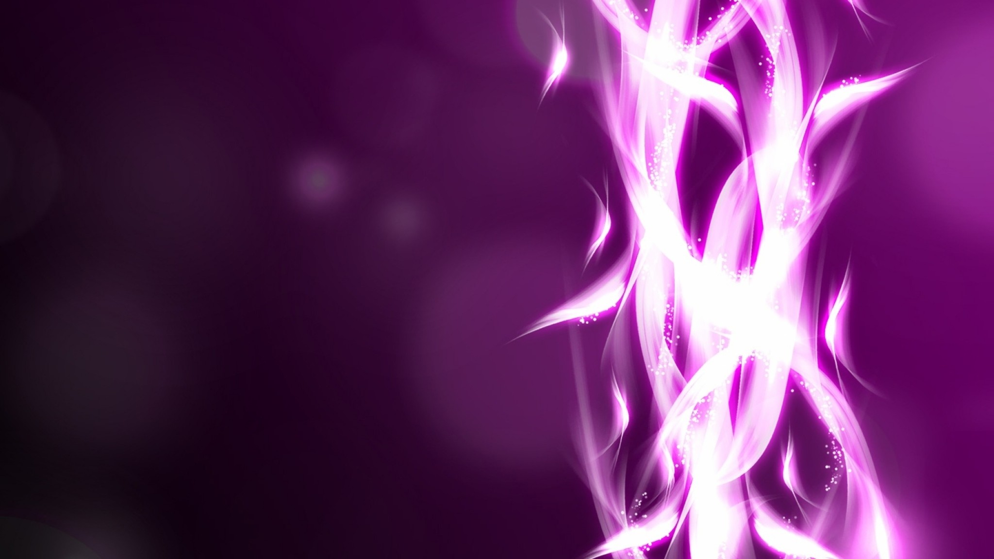 2048x1152  Wallpaper purple, white, glow