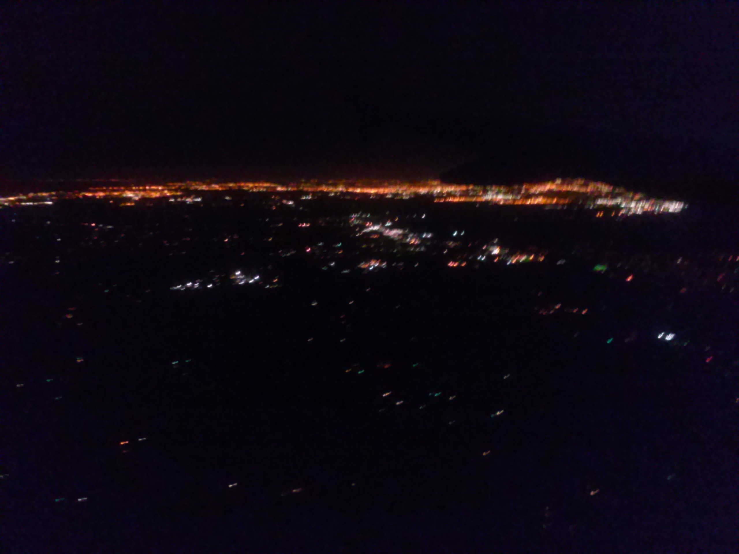 2560x1920 The beautiful city of Houston as seen flying in to IAH airport past  midnight.