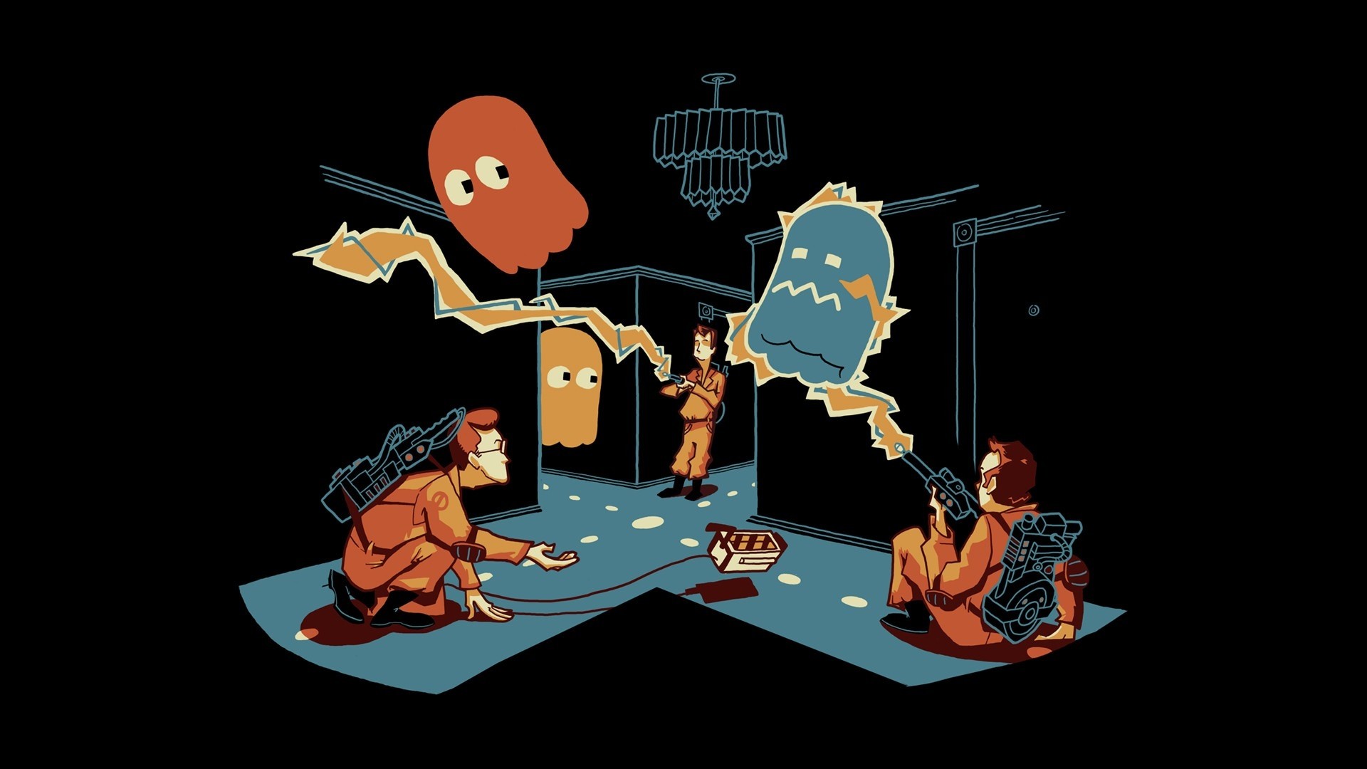 1920x1080 Humor - Movie Ghostbusters Pac-Man Wallpaper