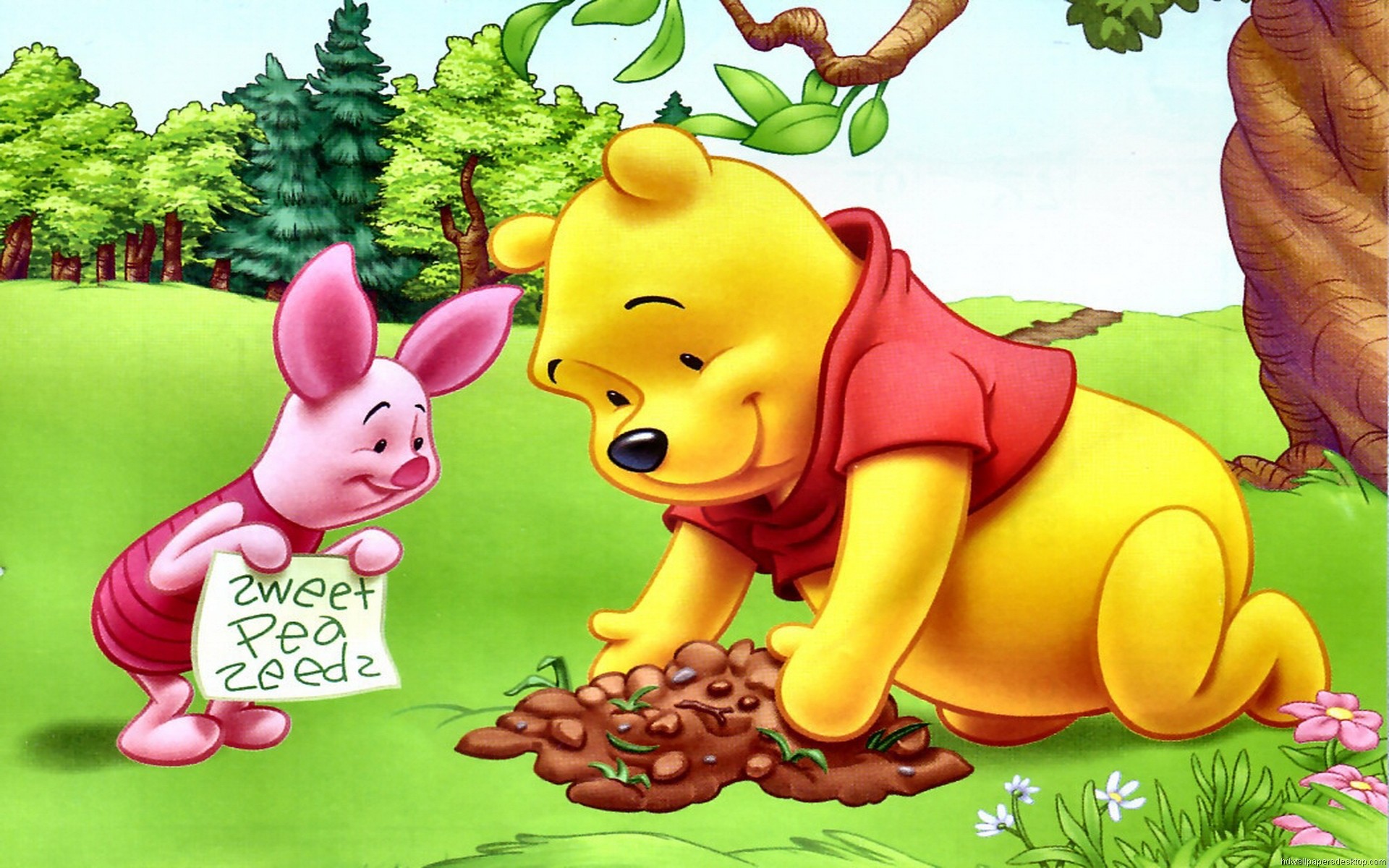 Winnie The Pooh Fall Wallpaper.