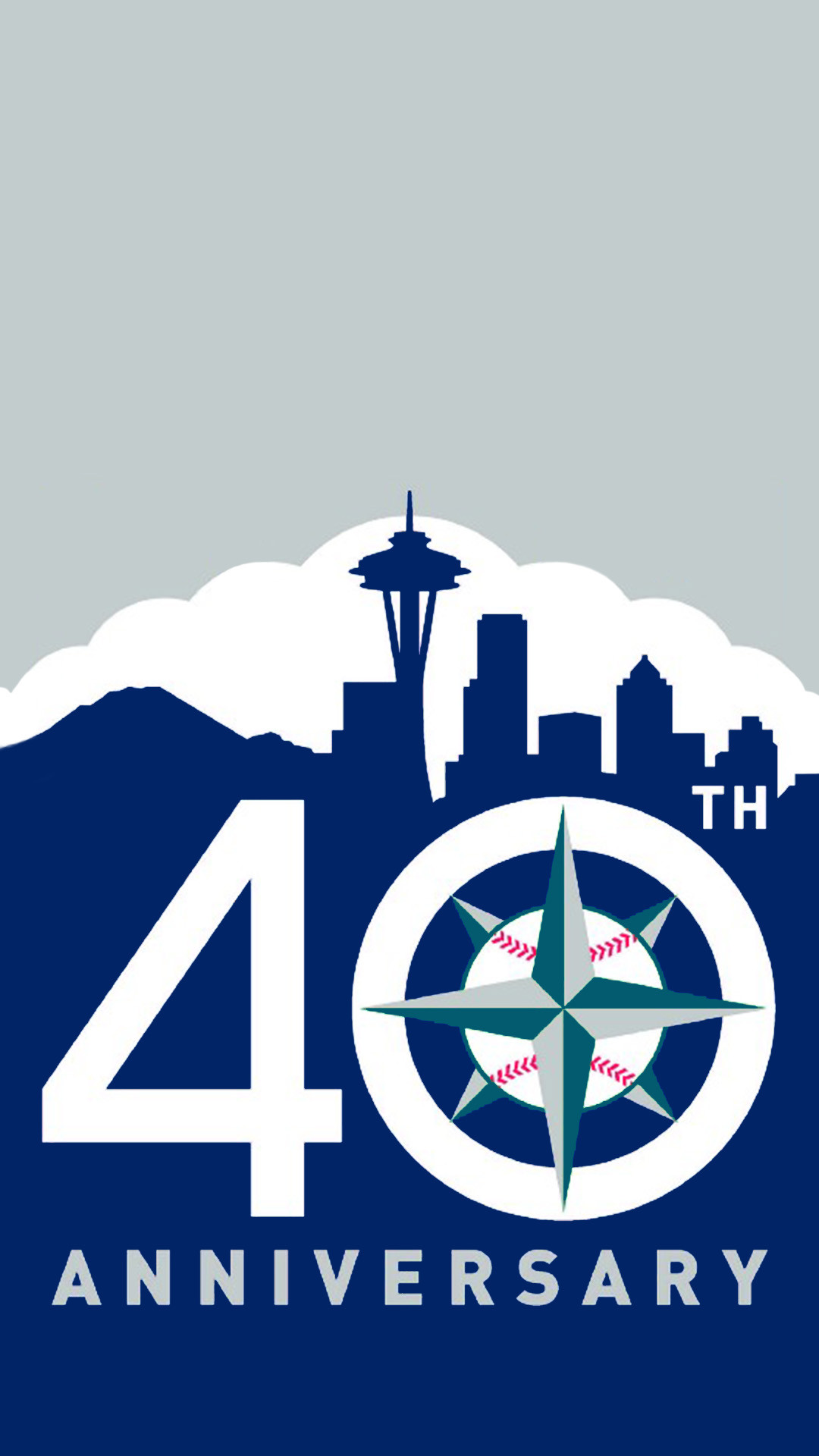 1080x1920 Seattle Mariners 40th Anniversary iPhone Wallpaper
