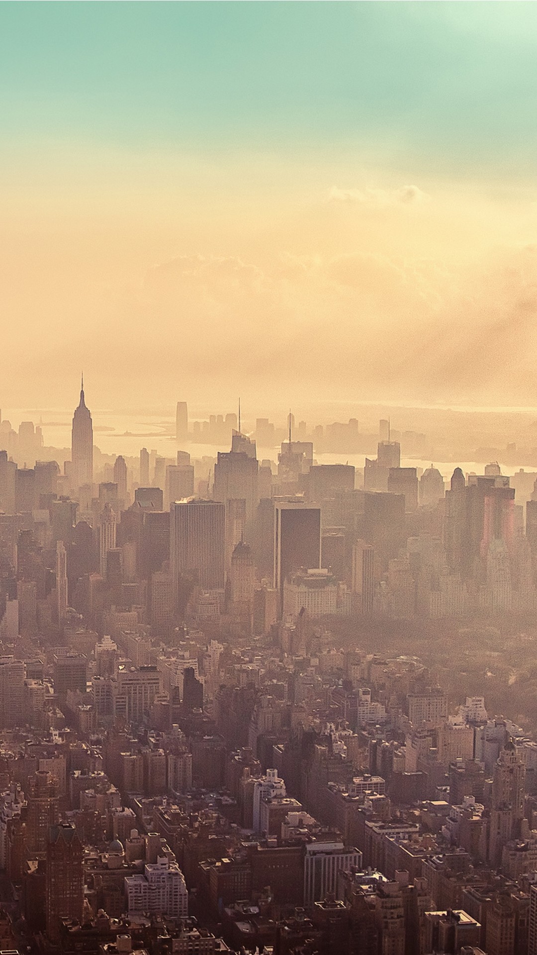 1080x1920 New York City Sunrise Haze iPhone 5 Wallpaper