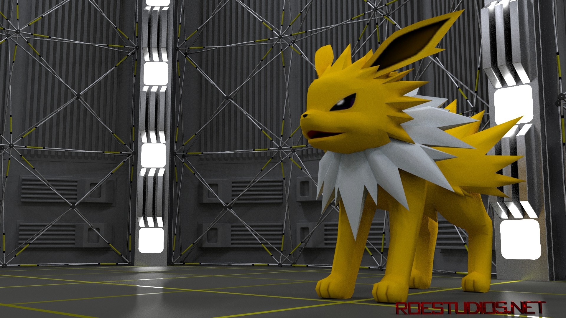 1920x1080 HD image of the Jolteon 3D Model available at ROEStudios.co.uk
