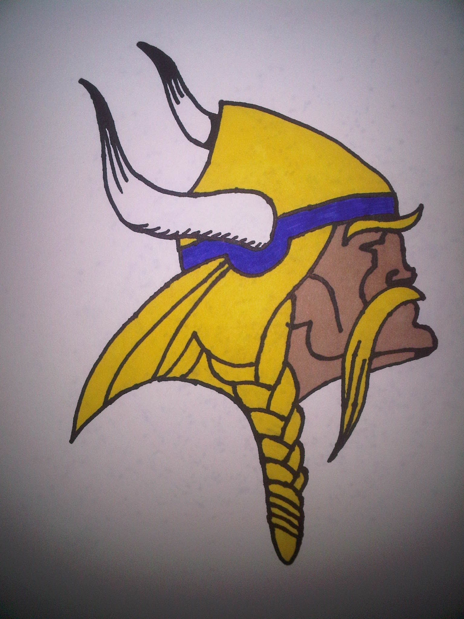 1536x2048 How to Draw the Minnesota Vikings logo - YouTube