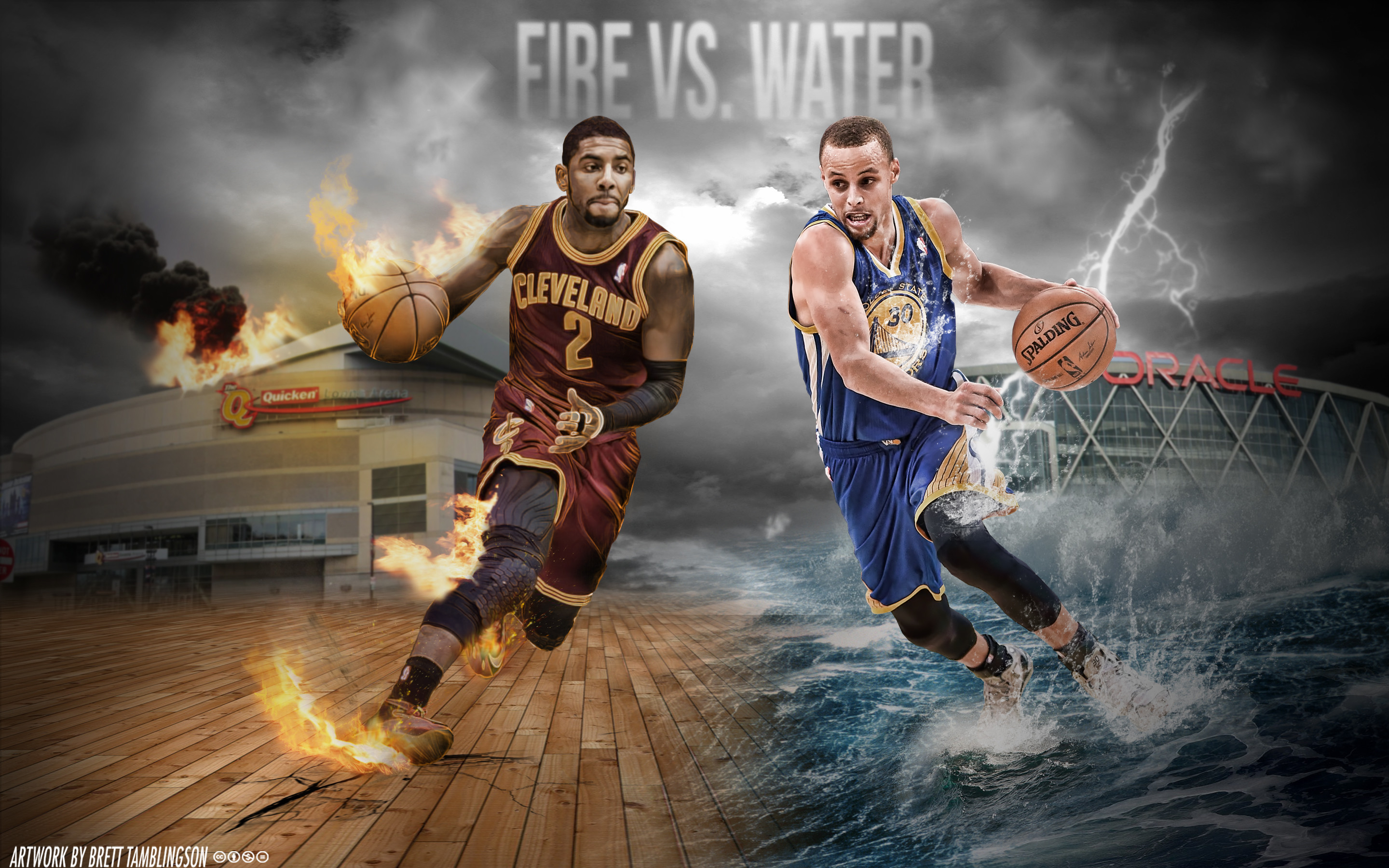 2880x1800 Kyrie Irving & Stephen Curry 'Fire vs.