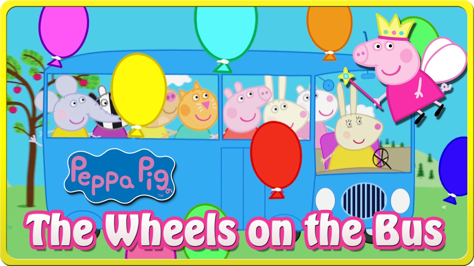1920x1080 The Wheels on The Bus Peppa Pig HD - The Bus of Peppa Pig Nursery Rhymes -  YouTube