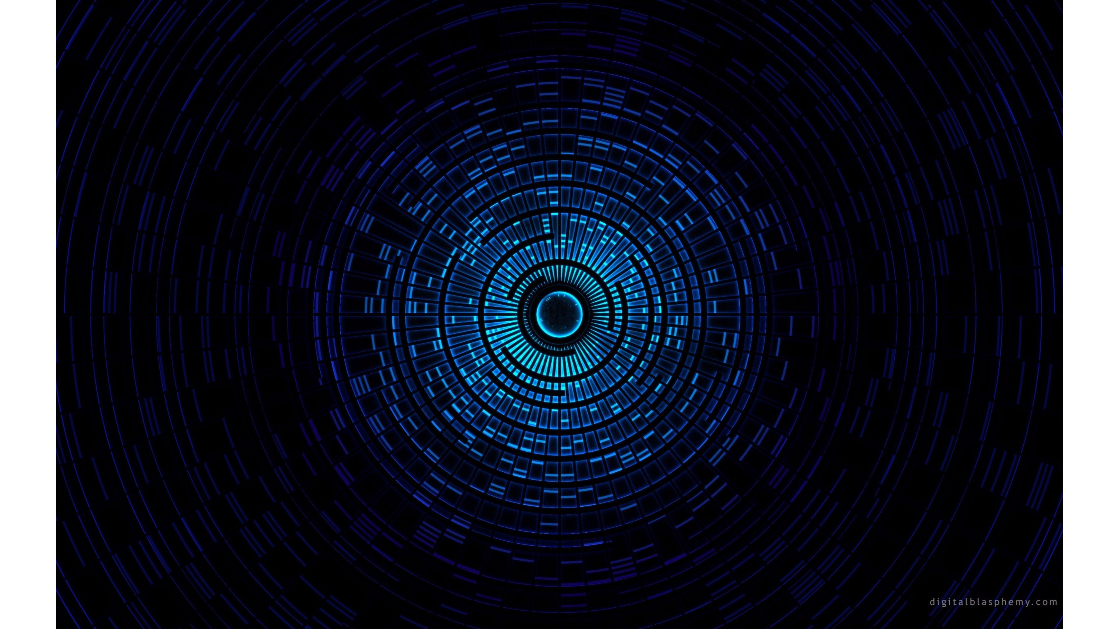 3840x2160 Abstract blue object - HD wallpaper