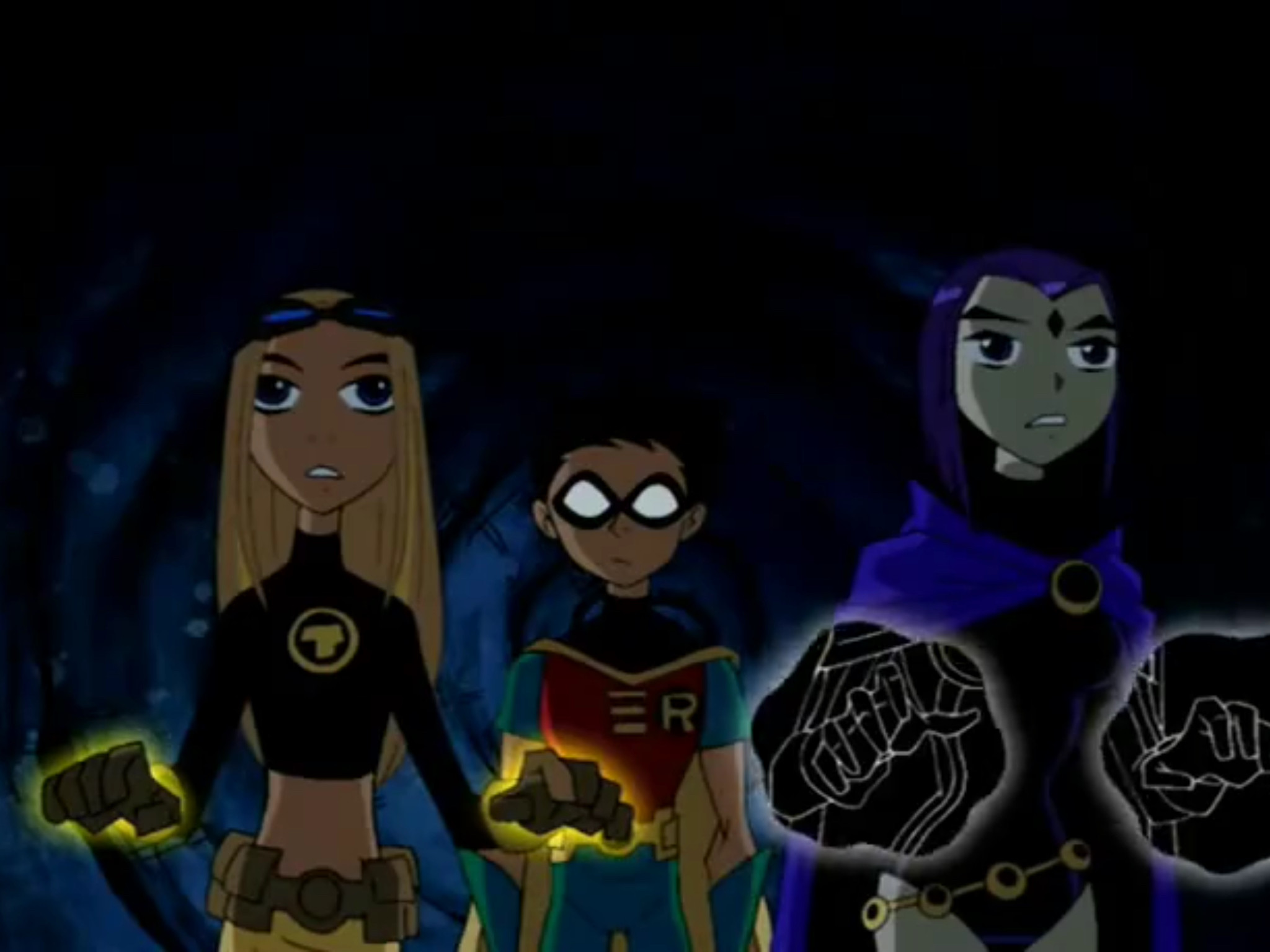 2048x1536 Teen Titans Raven, Terra and Robin