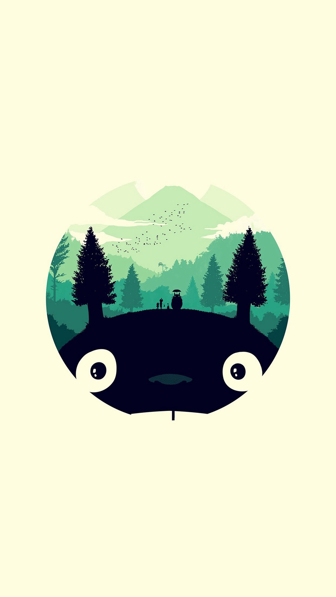 1080x1920 Totoro Art Illust Simple Cute iPhone 6 wallpaper