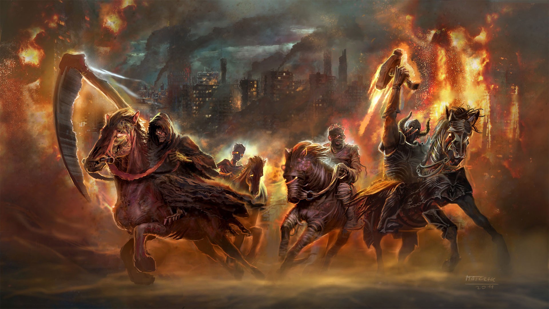 1920x1080 Four Horsemen Of The Apocalypse Wallpaper Darksiders