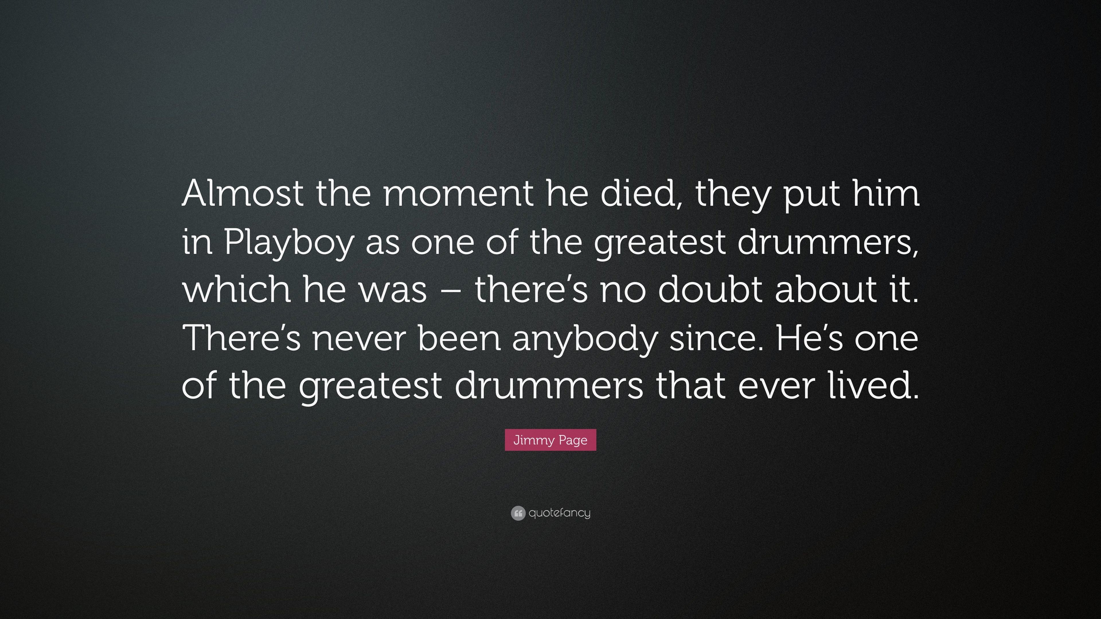 3840x2160 Jimmy Page Quote: “Almost the moment he died, they put him in Playboy