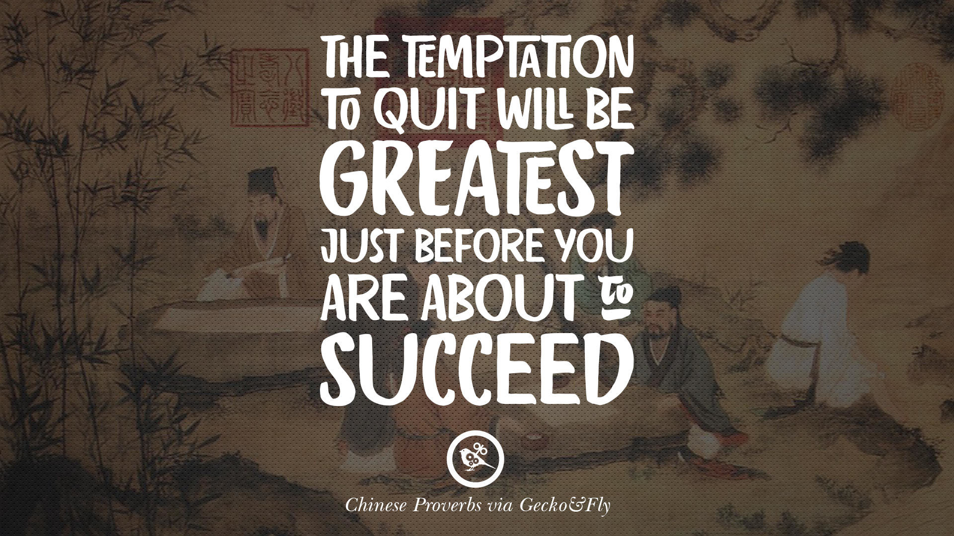 1920x1080 The temptation to quit will be greatest just before you are about to  succeed.