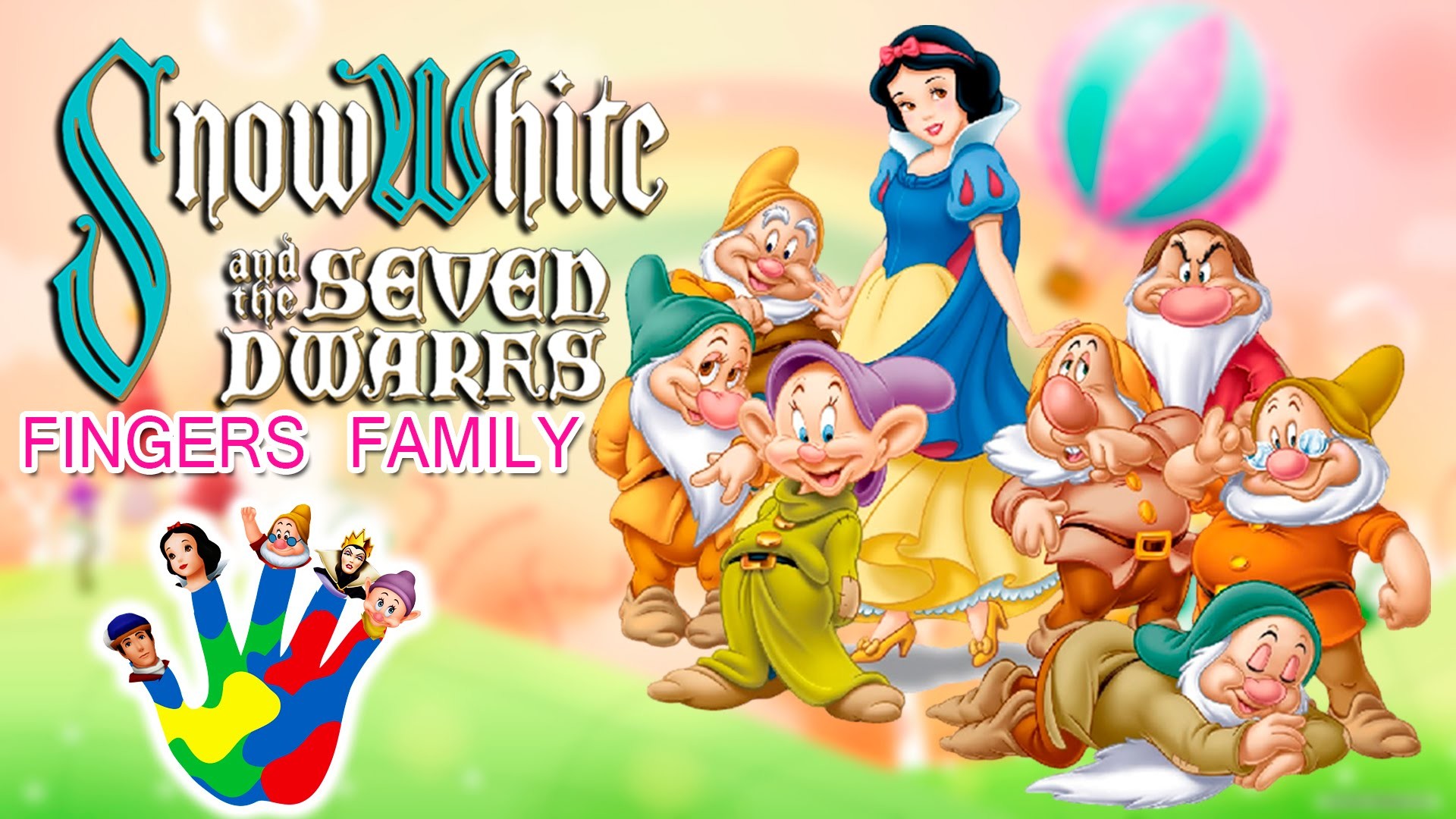 1920x1080 Snow White and the Seven Dwarfs Finger Family Nursery Rhymes | Ozu Kids  Rhymes |