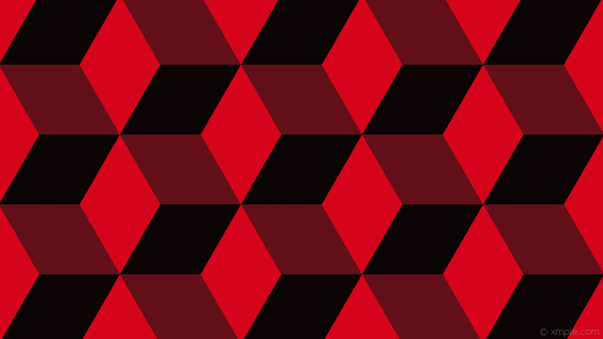 1920x1080 wallpaper black red 3d cubes #0a0404 #641019 #d6041a 30Â° 257px