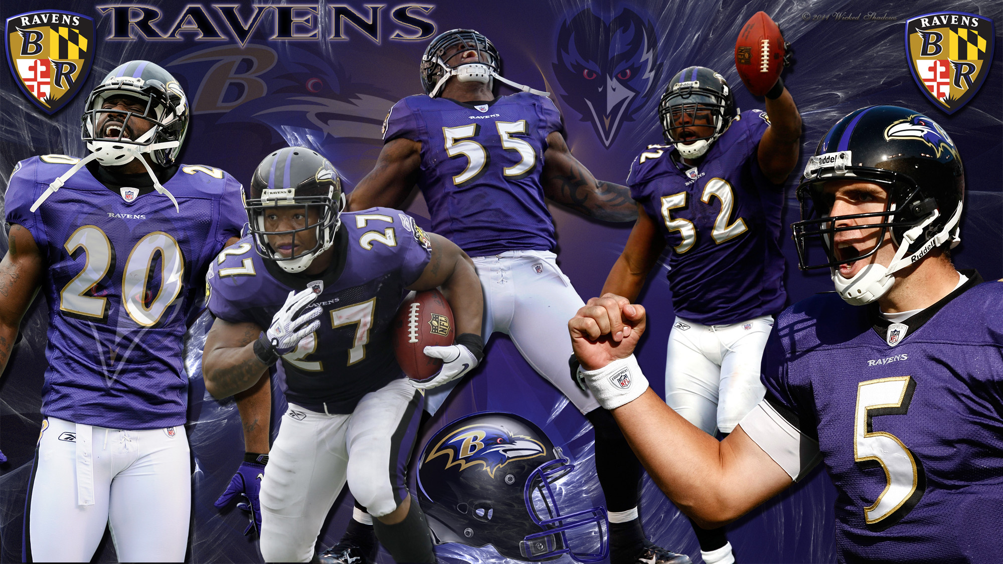 2000x1125 16x9 Widescreen | 16x10 Widescreen Baltimore Ravens Team Wallpaper features Ed  Reed ...