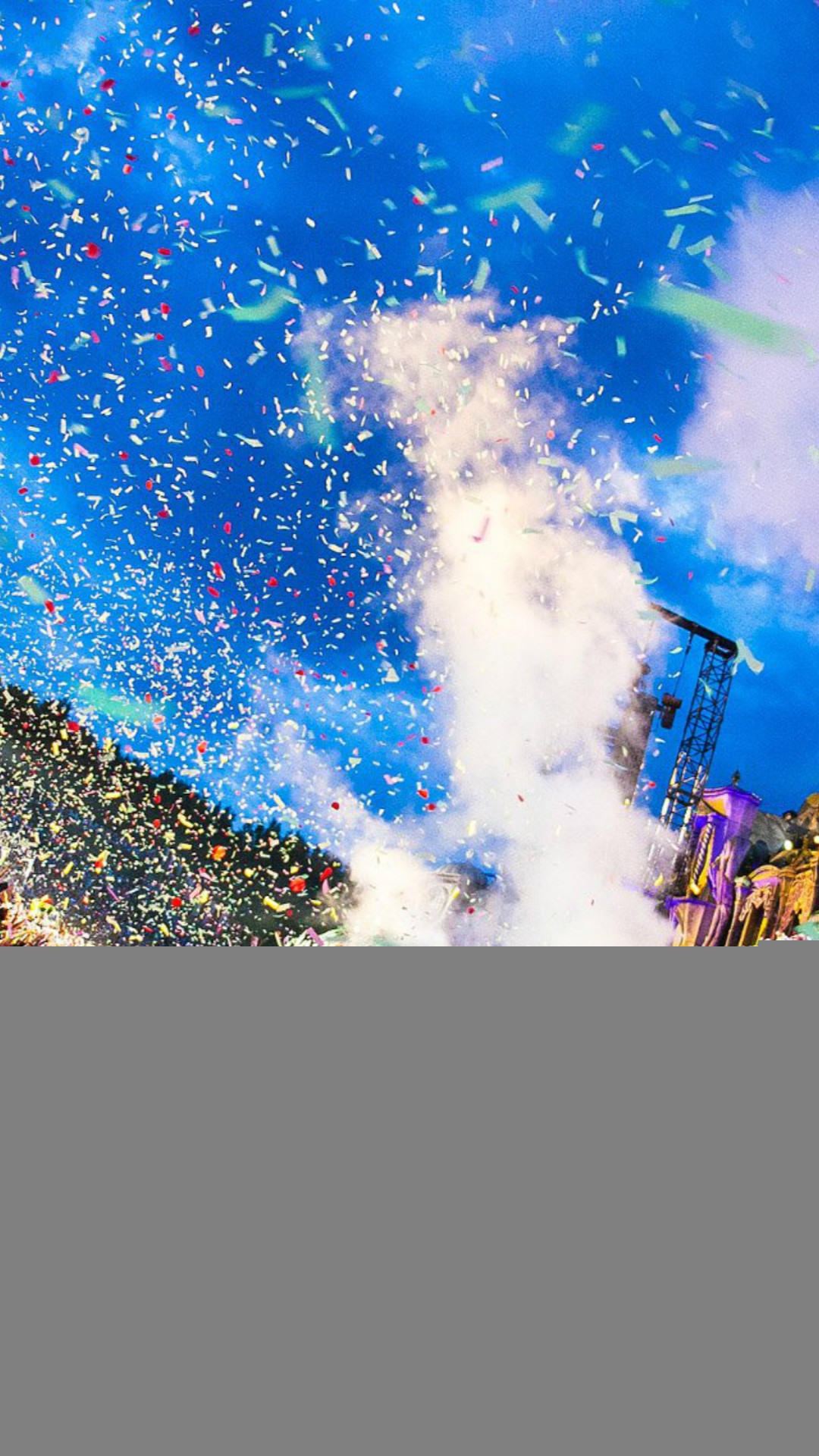1080x1920 Tomorrowland Festival Concert Confetti iPhone 8 wallpaper