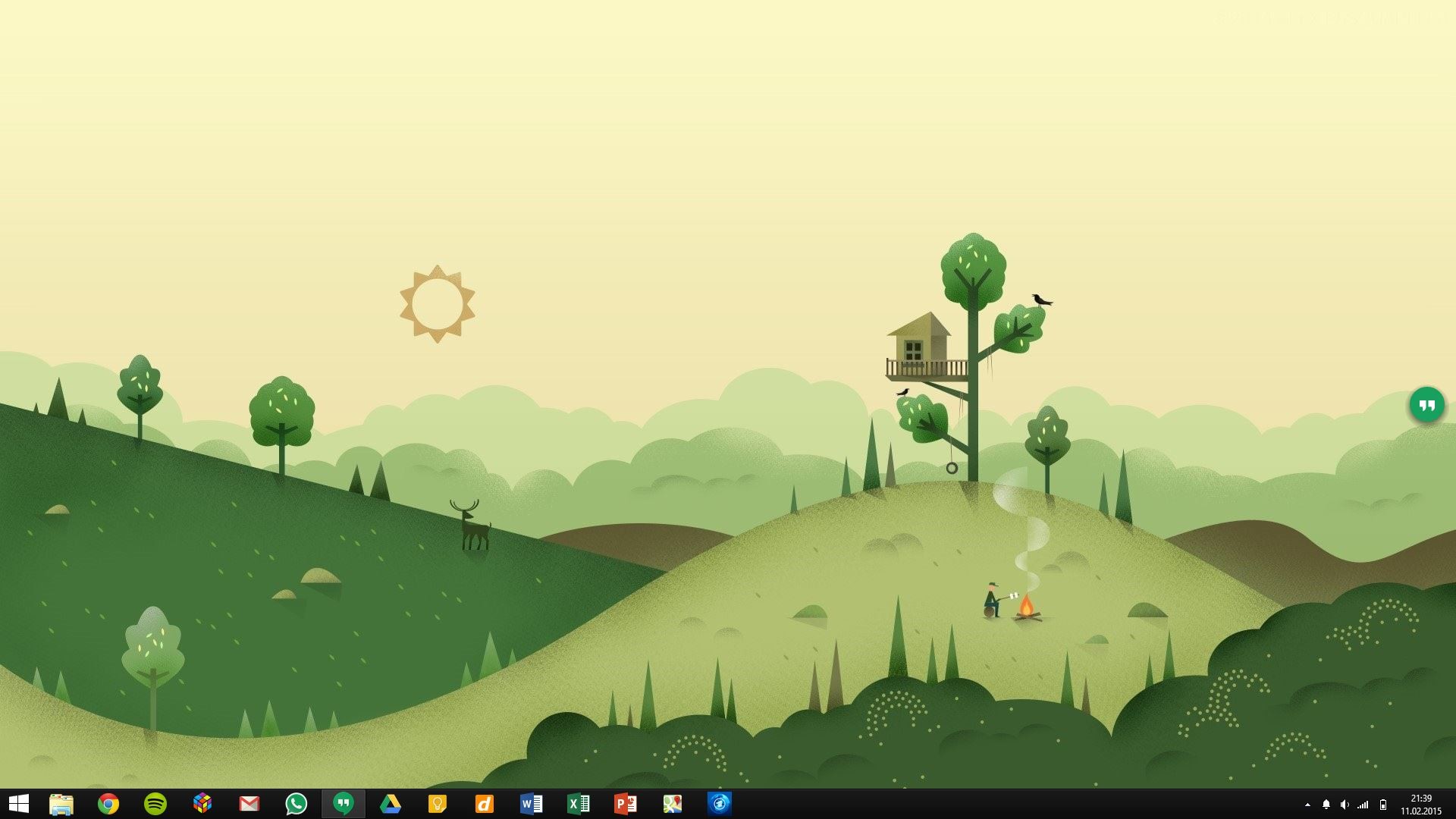 1920x1080 Simple desktop with Google Now inspired wallpaper : desktops