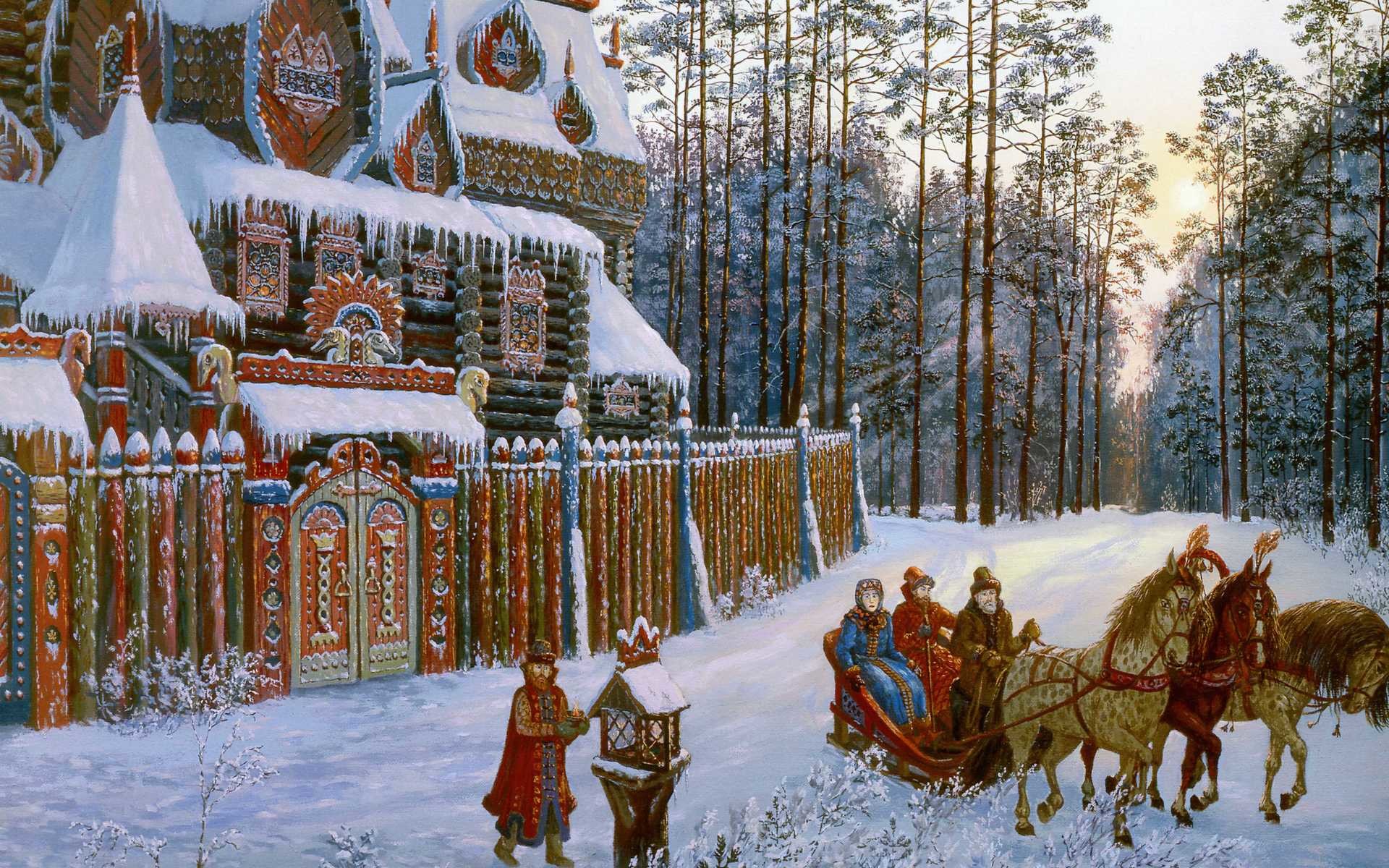 1920x1200 Holiday - Christmas Russia Snow Winter Wallpaper