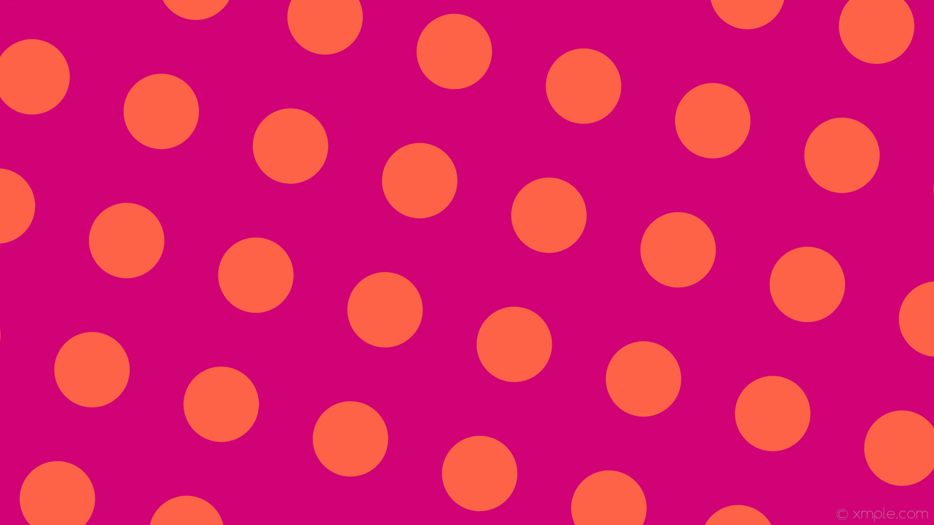 1920x1080 wallpaper pink dots orange spots polka tomato #d00276 #ff6347 255Â° 155px  275px