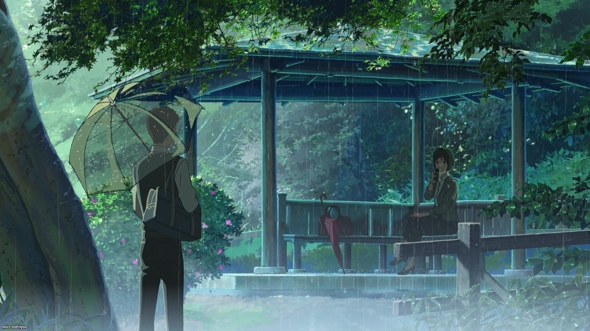 1920x1080 rain, The Garden Of Words, Makoto Shinkai Wallpapers HD / Desktop and  Mobile Backgrounds