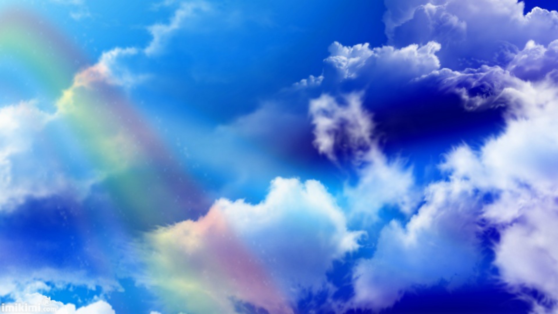 1920x1080 Rainbows - Rainbow Clouds Up Blue Sky Raimbow Wallpaper for HD 16:9 High  Definition