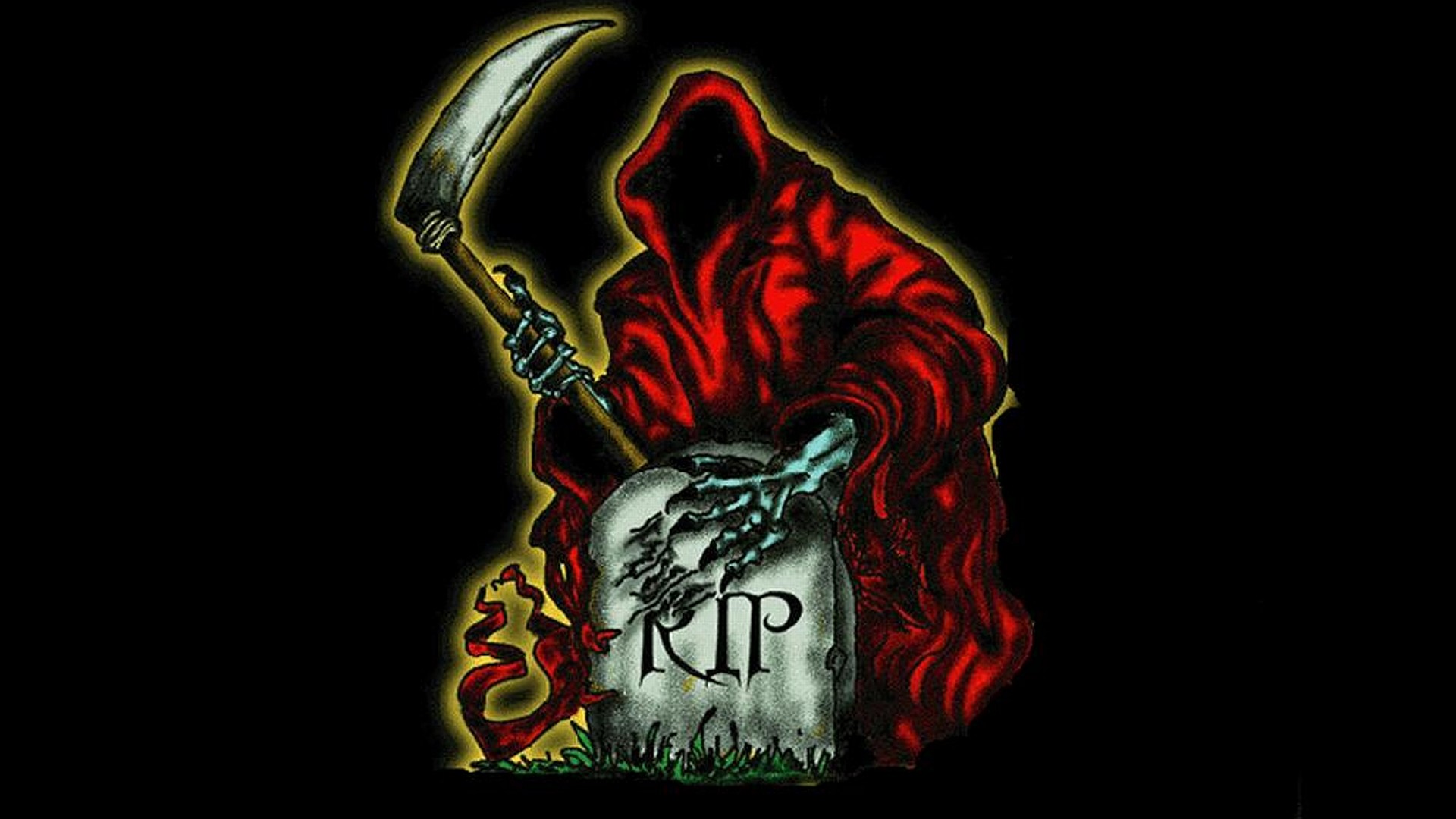 1920x1080 Dark Grim Reaper horror skeletons skull creepy f