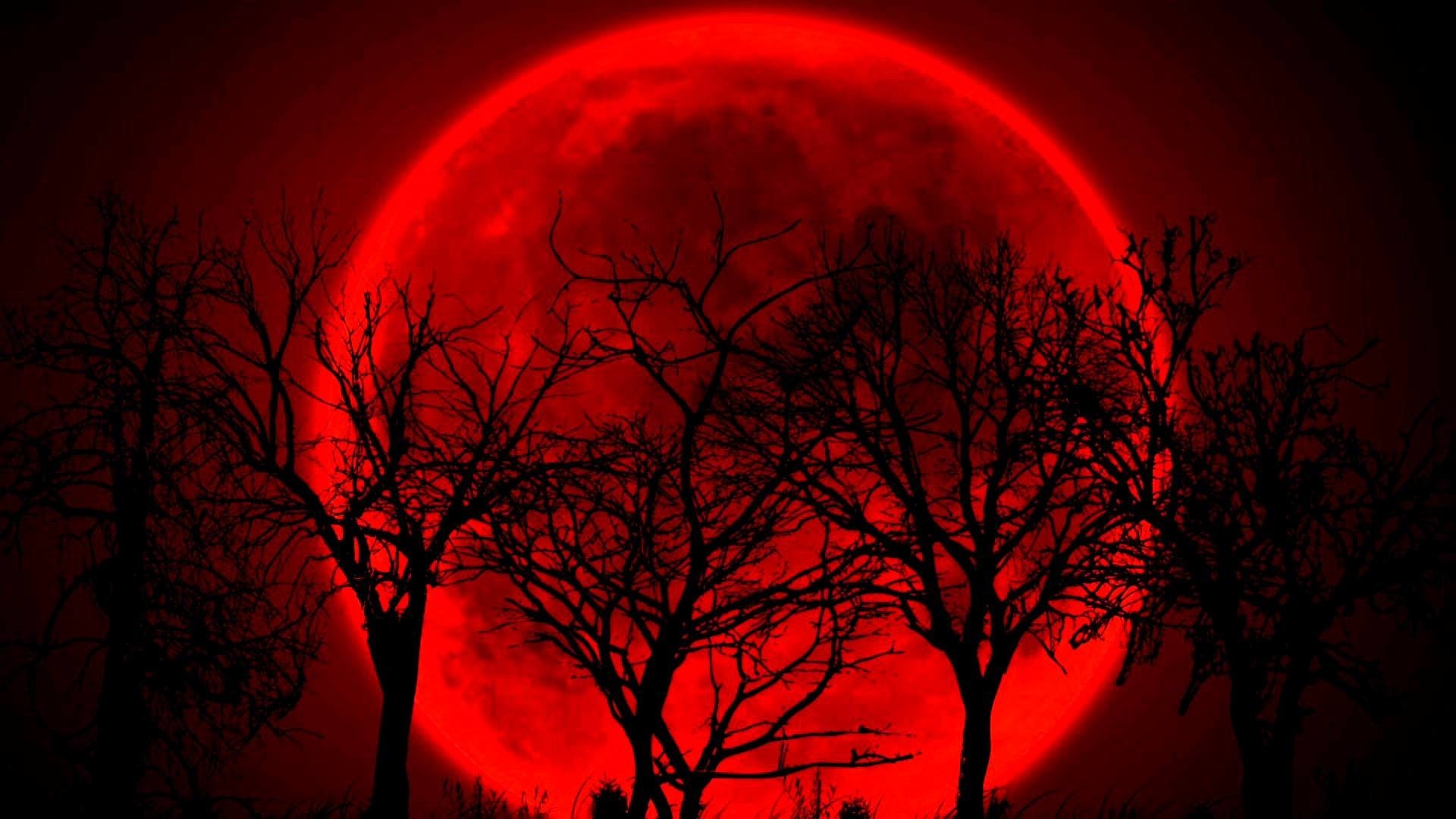 1920x1080  red blood moon hd background wallpaper
