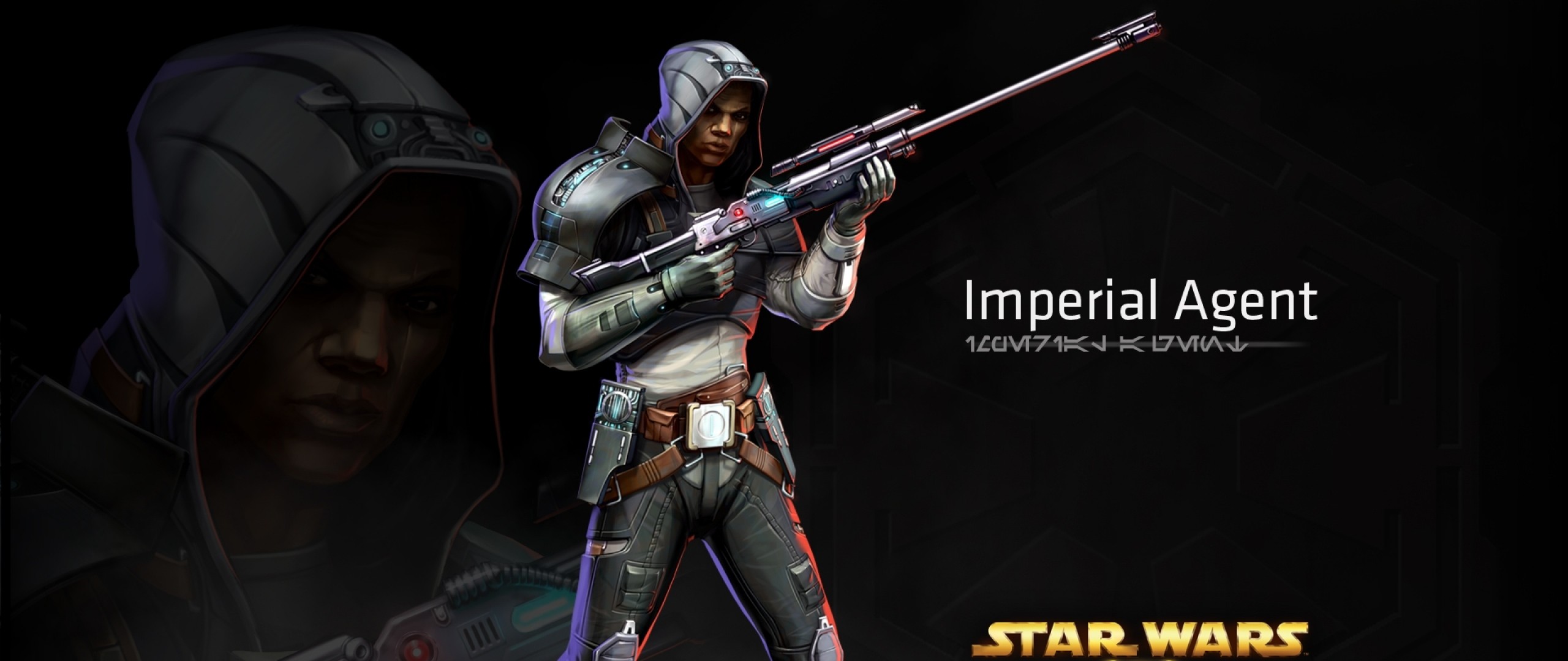 2560x1080  Wallpaper star wars the old republic, imperial agent, character,  gun