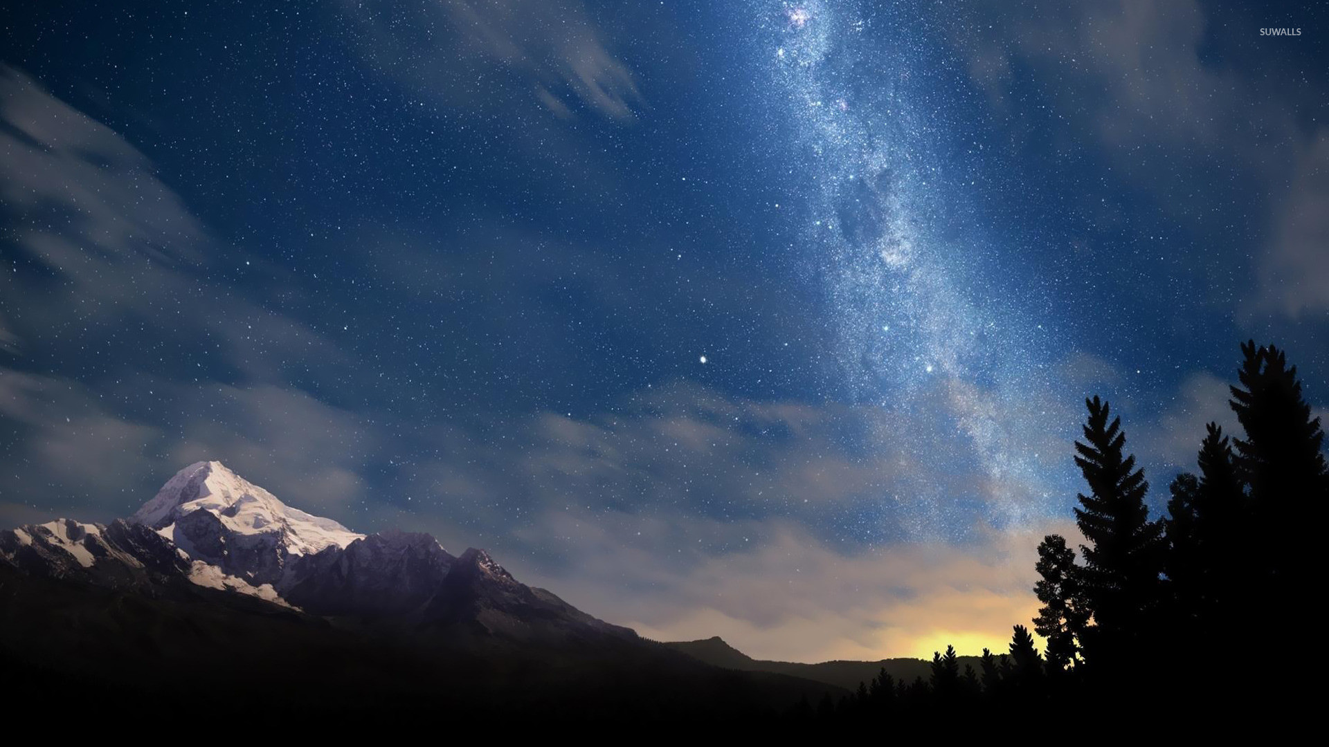 1920x1080 Starry night sky wallpaper - Nature wallpapers - #14836