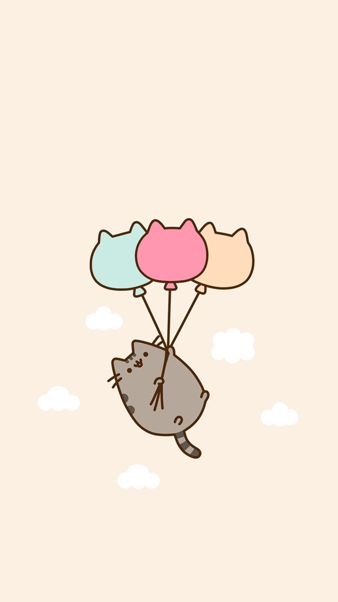 1080x1920 Pusheen the cat ballons / We Heart It on imgfave