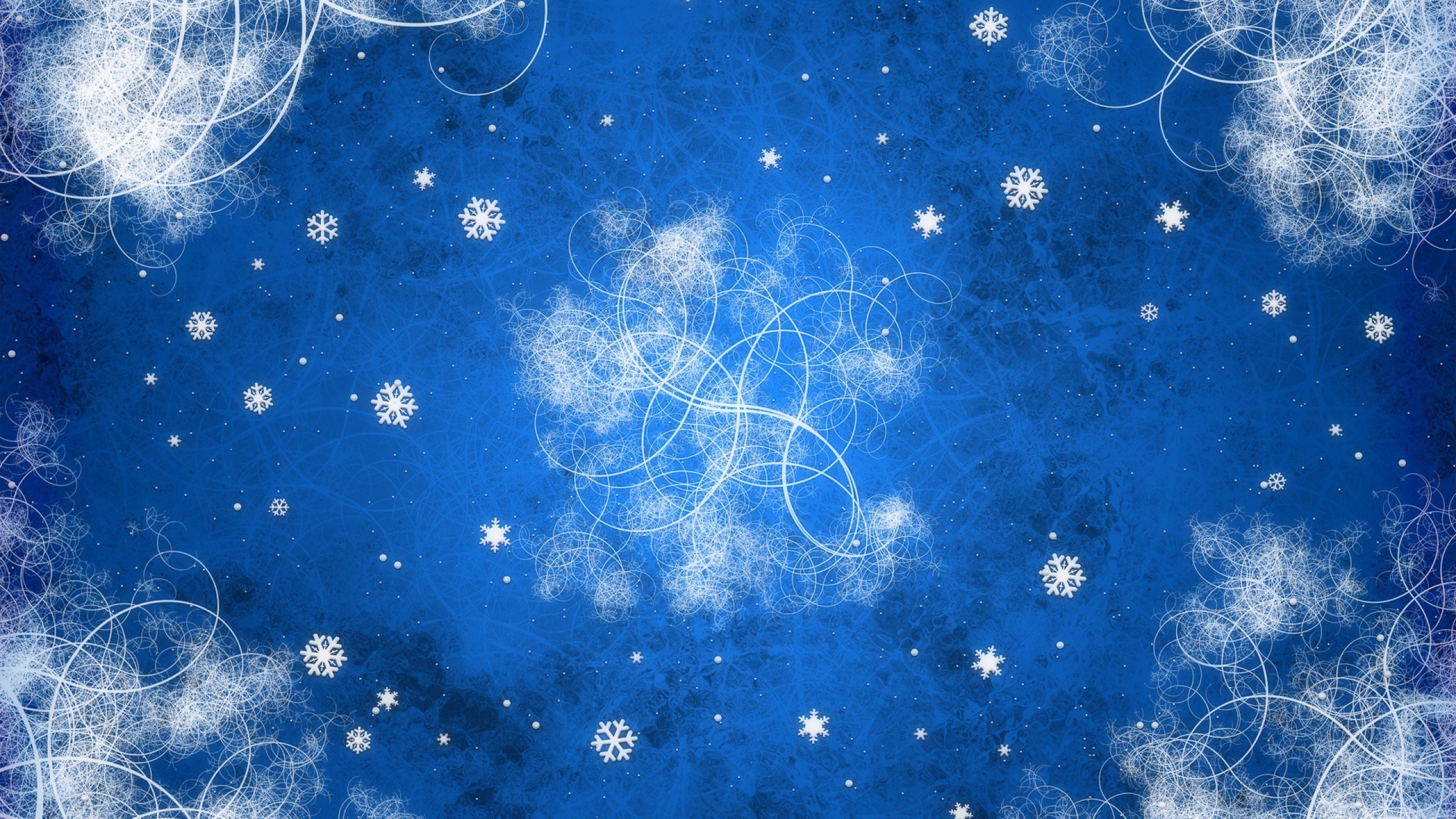 2560x1440  Wallpaper background, pattern, snowflake, new year