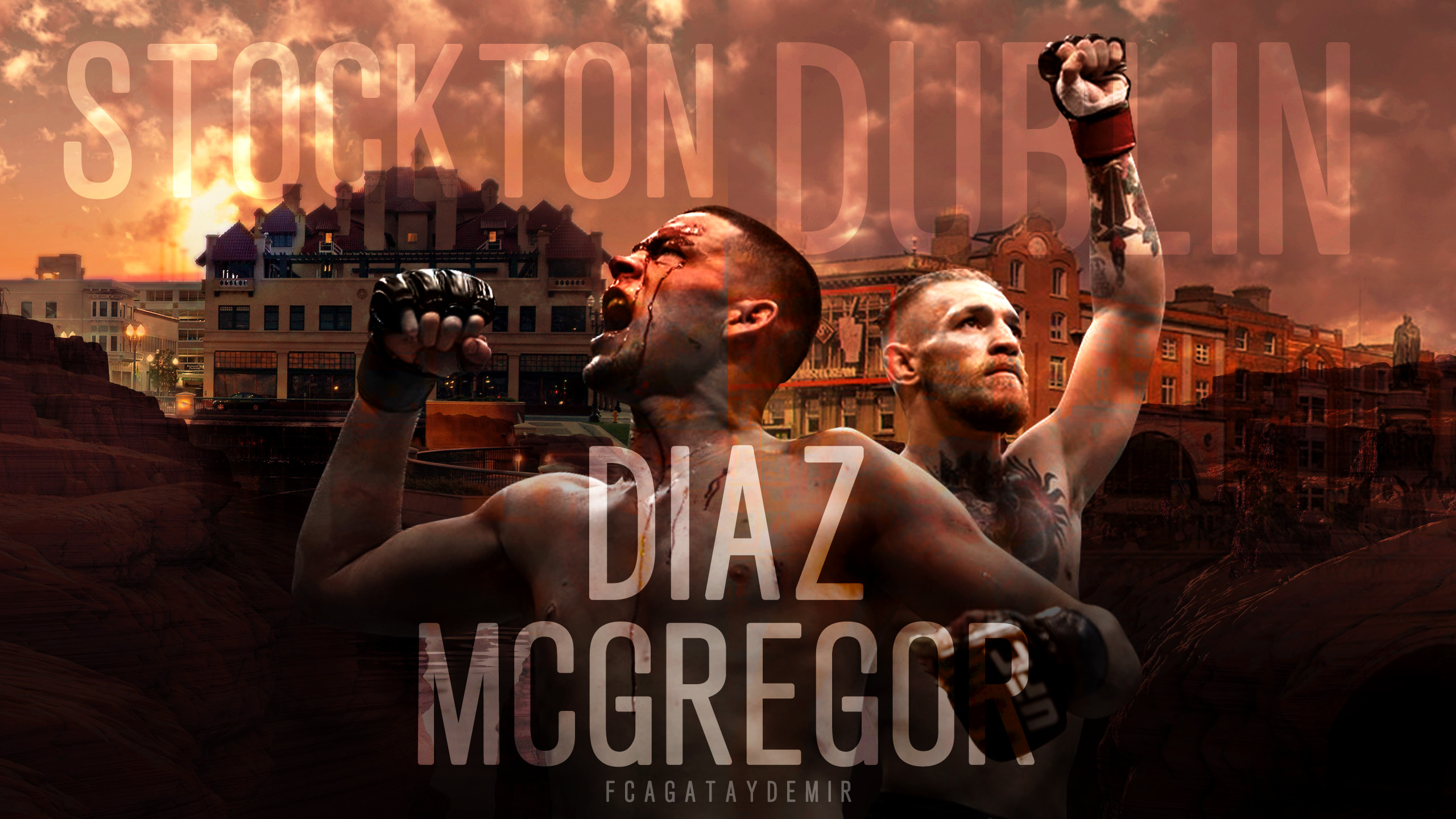 2560x1440 ... NATE DIAZ x CONOR MCGREGOR 2 | UFC 202 (2K) by CagatayDemir