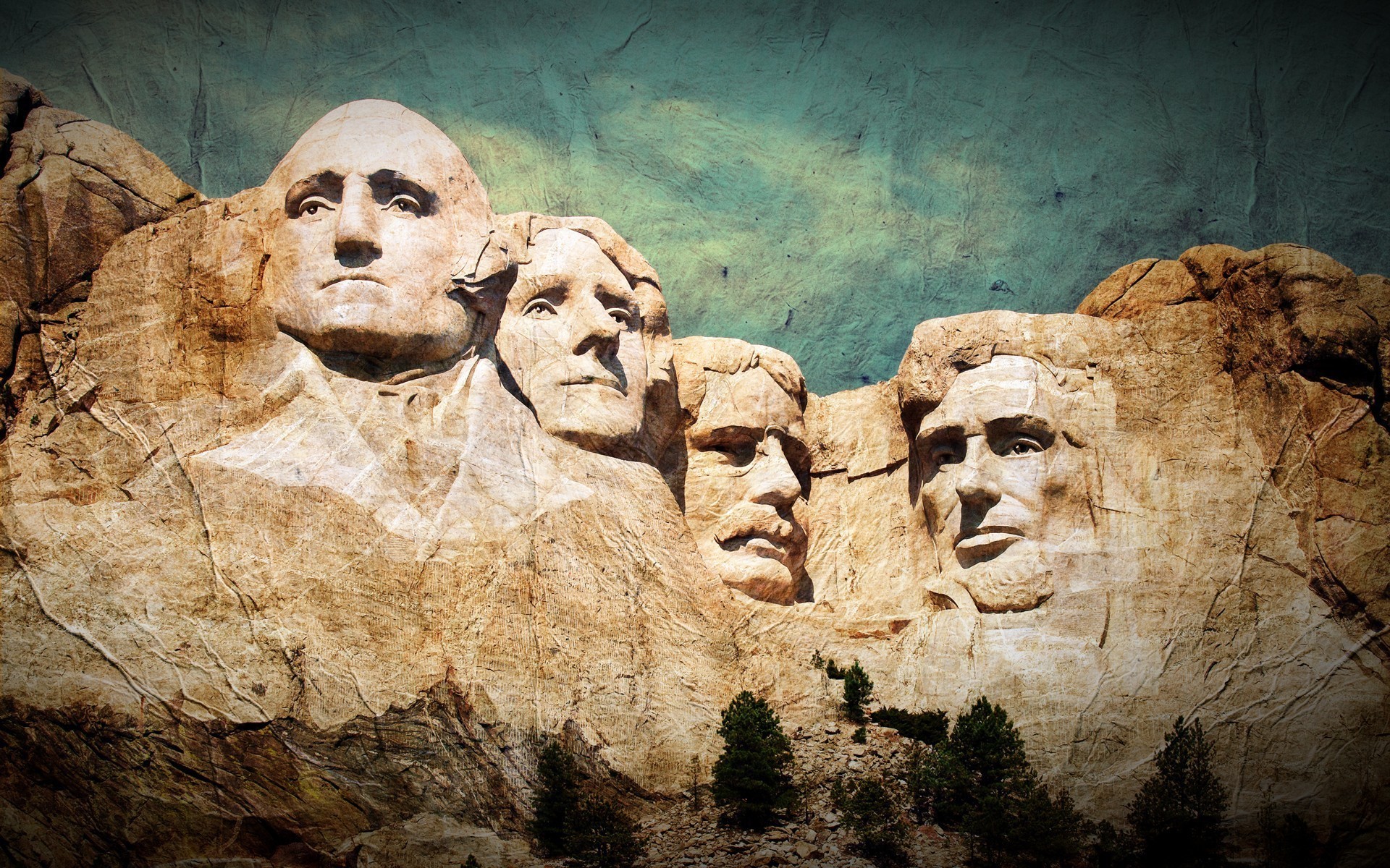 1920x1200 Faces of Presidents on Mount Rushmore, USA