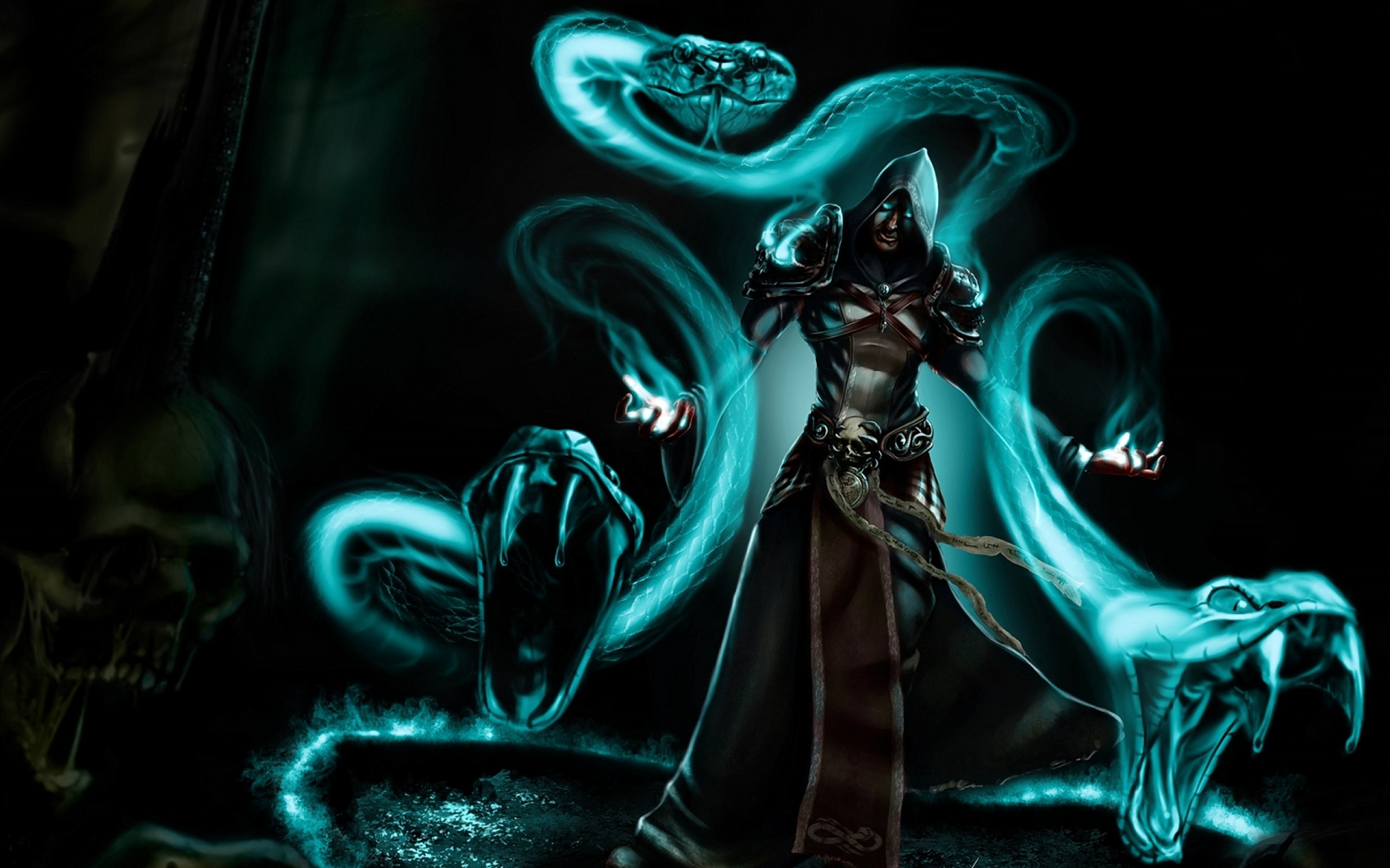 2560x1600 mage wizard sorcerer art artwork magic magician wallpaper background  