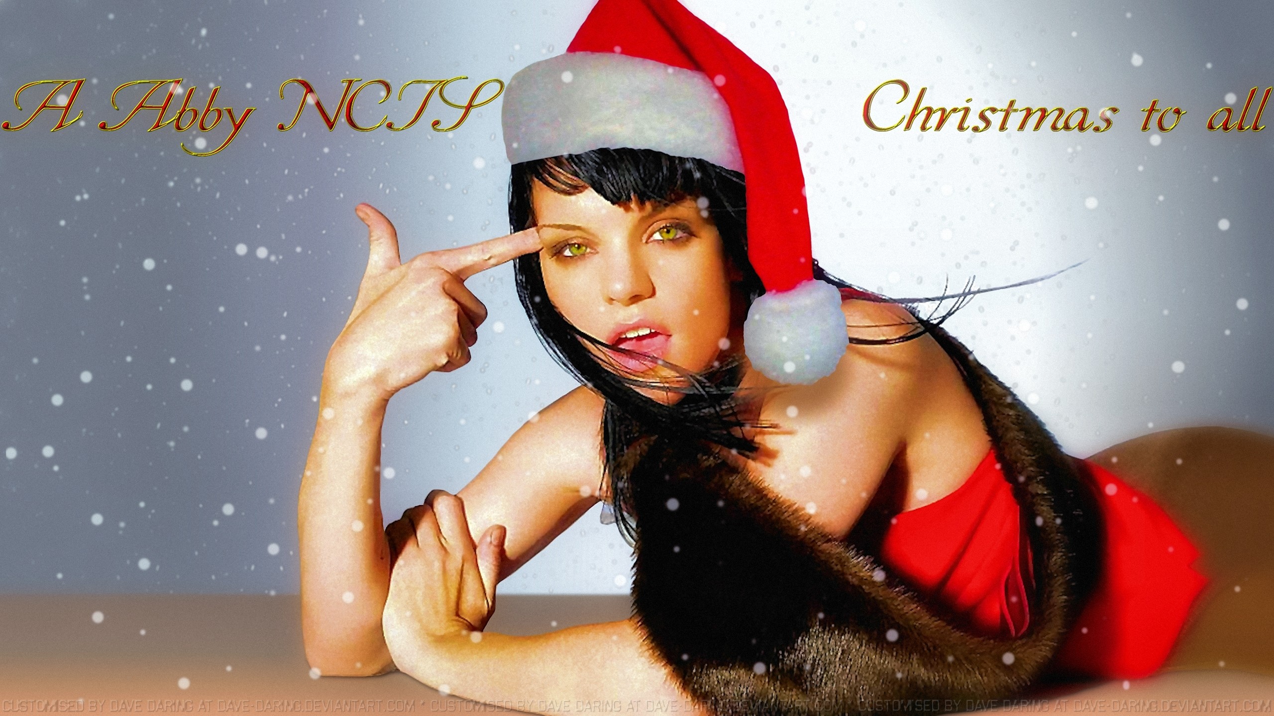 2560x1440 ... Pauley Perrette Abby Christmas II by Dave-Daring