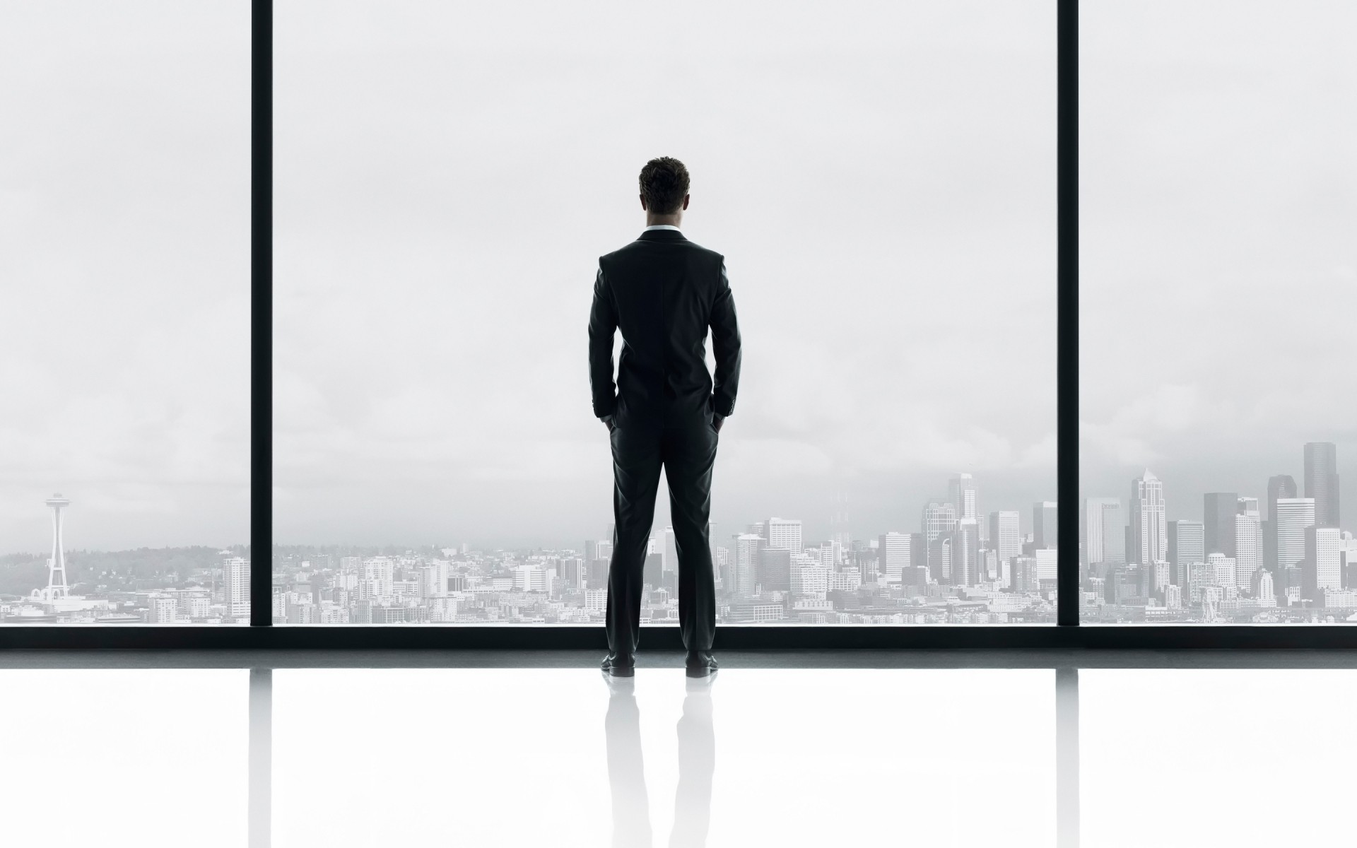 1920x1200 Men business contemporary silhouette man sky city office fifty shades of  grey HD wallpaper. Android wallpapers for free.
