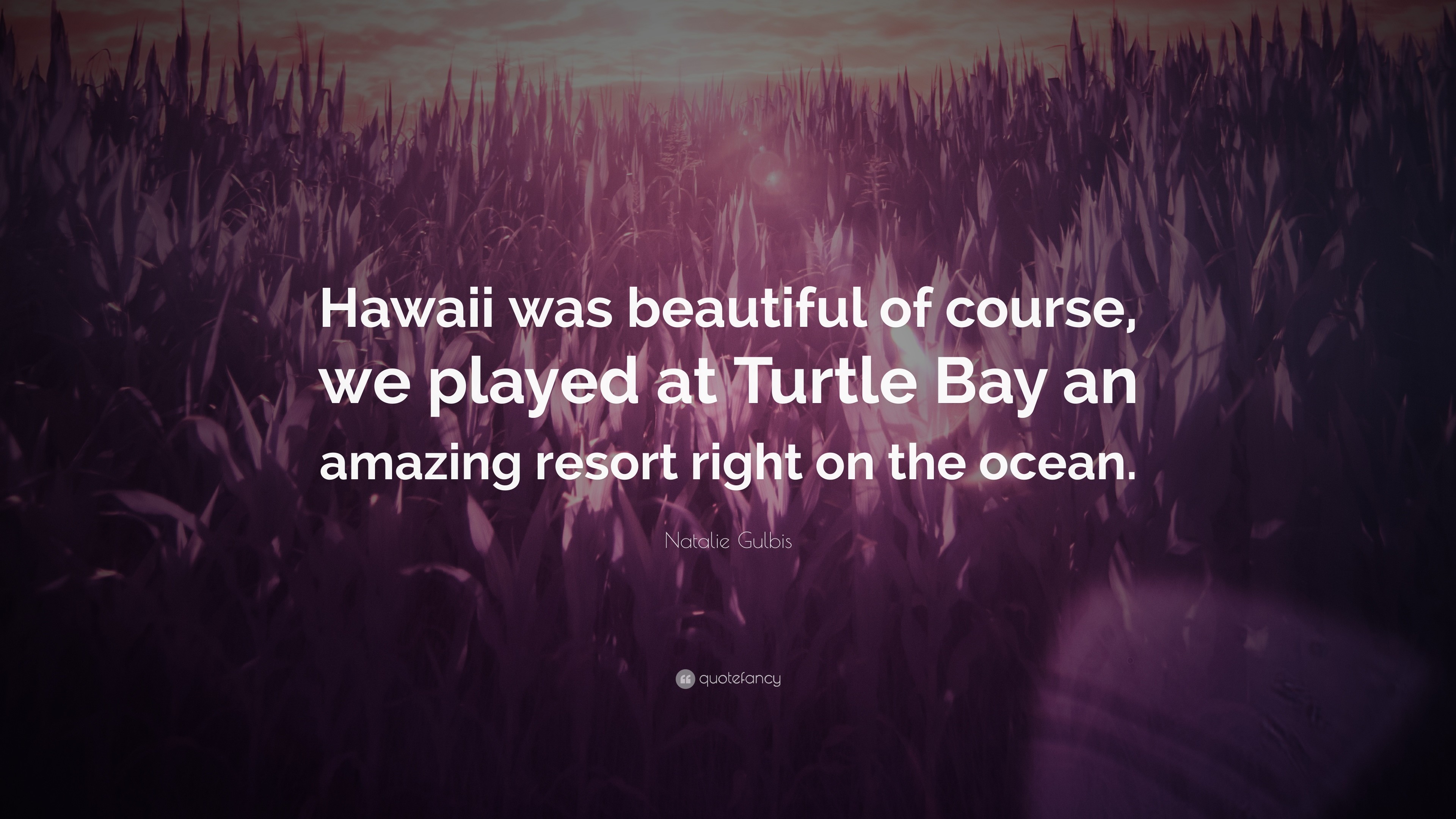 3840x2160 Natalie Gulbis Quote: “Hawaii was beautiful of course, we played at Turtle  Bay