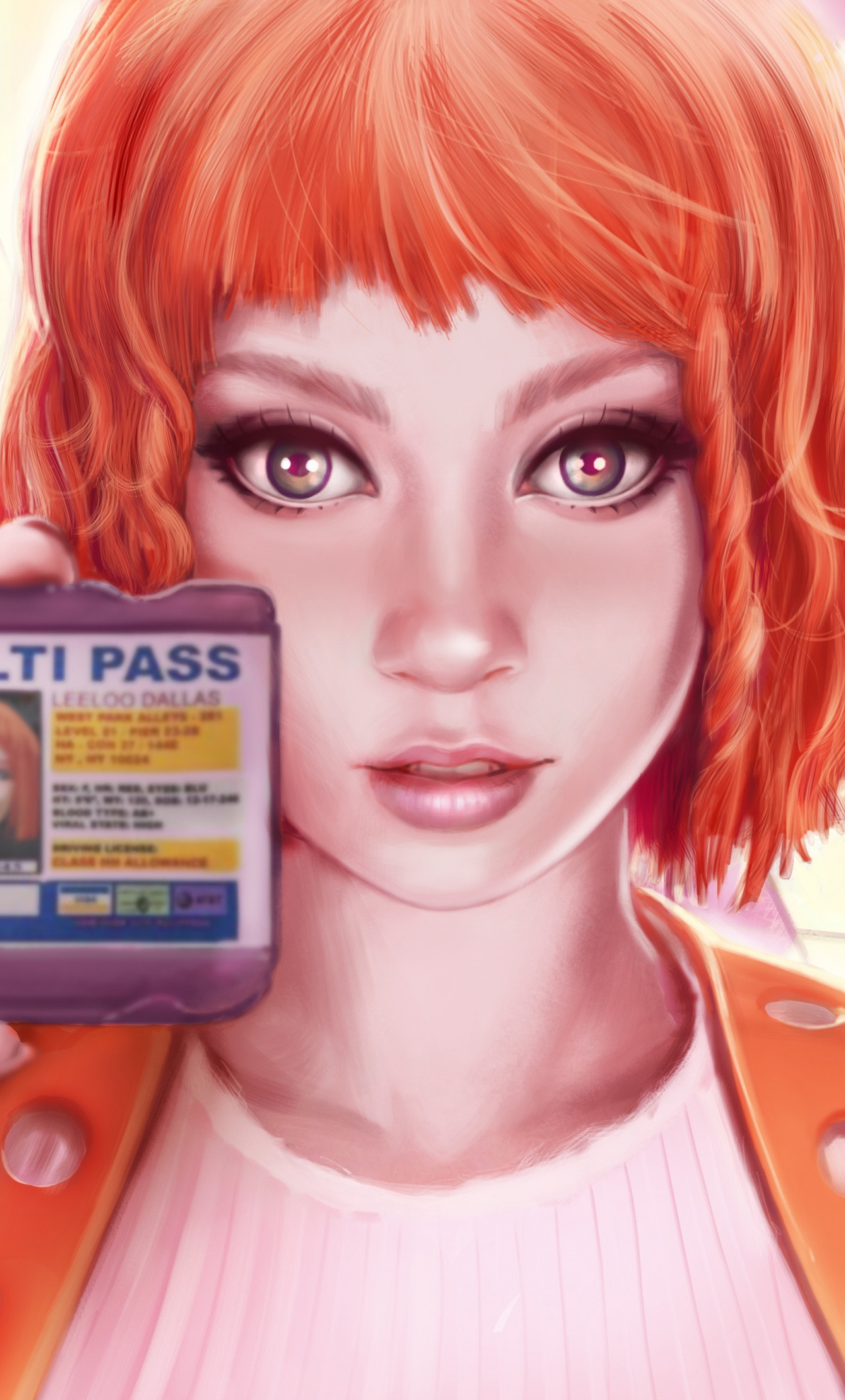 1280x2120  wallpaper Leeloo, The Fifth Element, movie, poster, art